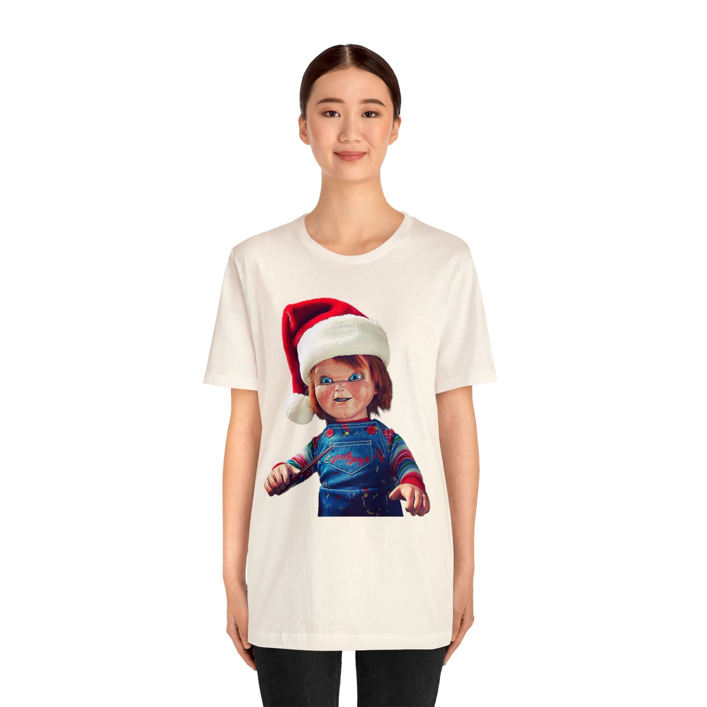 Yuletide Chucky Holiday Short Sleeve T-Shirt - Festive Horror Christmas Tee