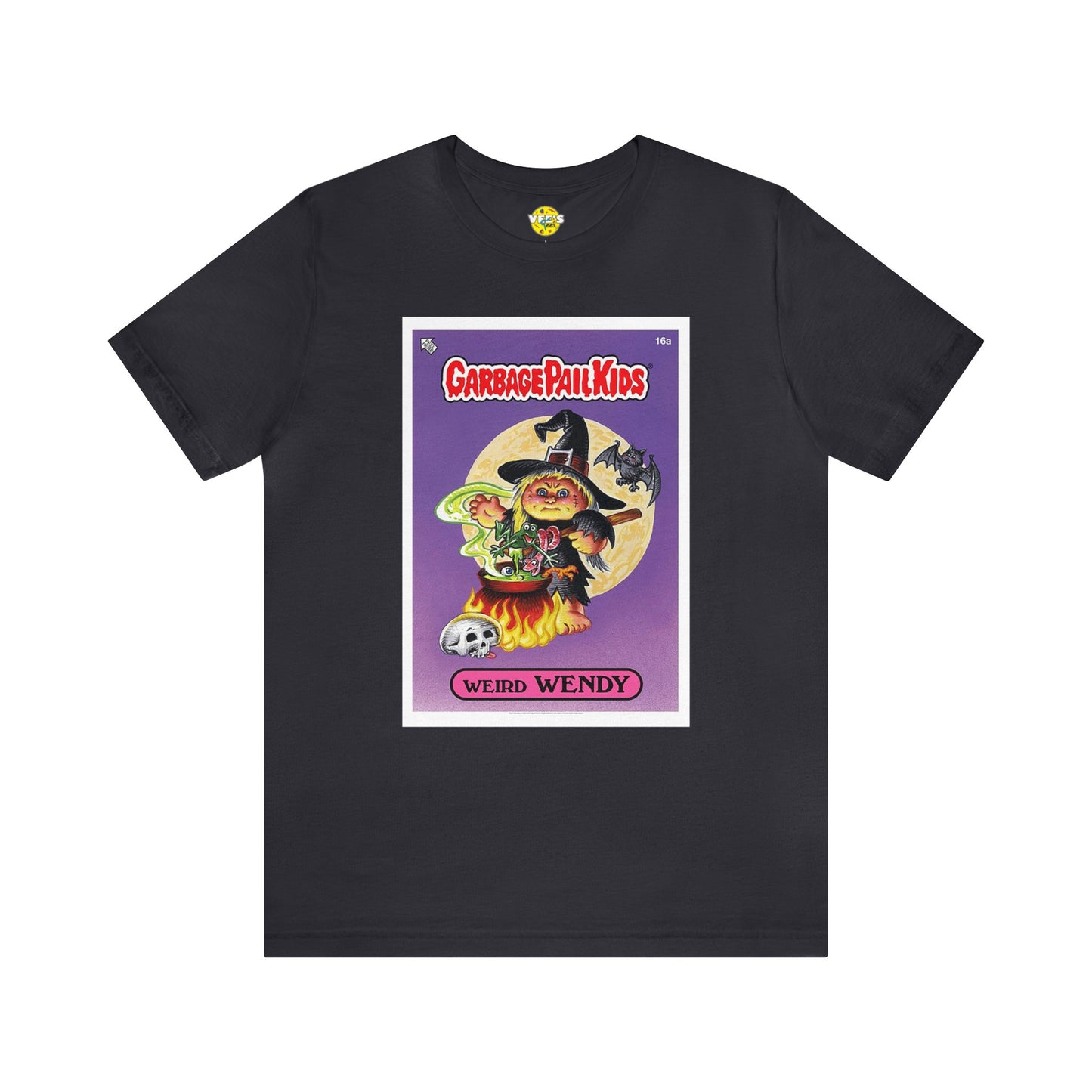 Halloween Garbage Pail Kids Weird Wendy Short Sleeve T-Shirt - Retro Sticker Art Tee, Vintage 80s Graphic Shirt