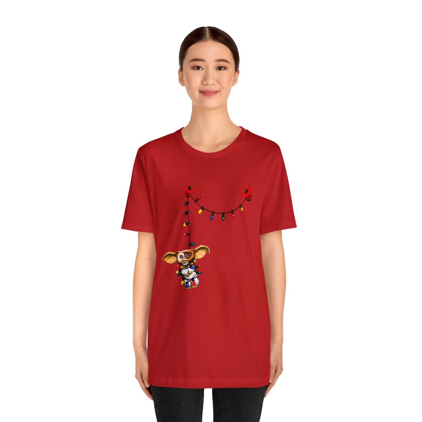 Christmas Gremlin tshirt - Gizmo! Christmas Lights - Gremlin Christmas Lights - Holiday Gremlin - Mogwai tshirt