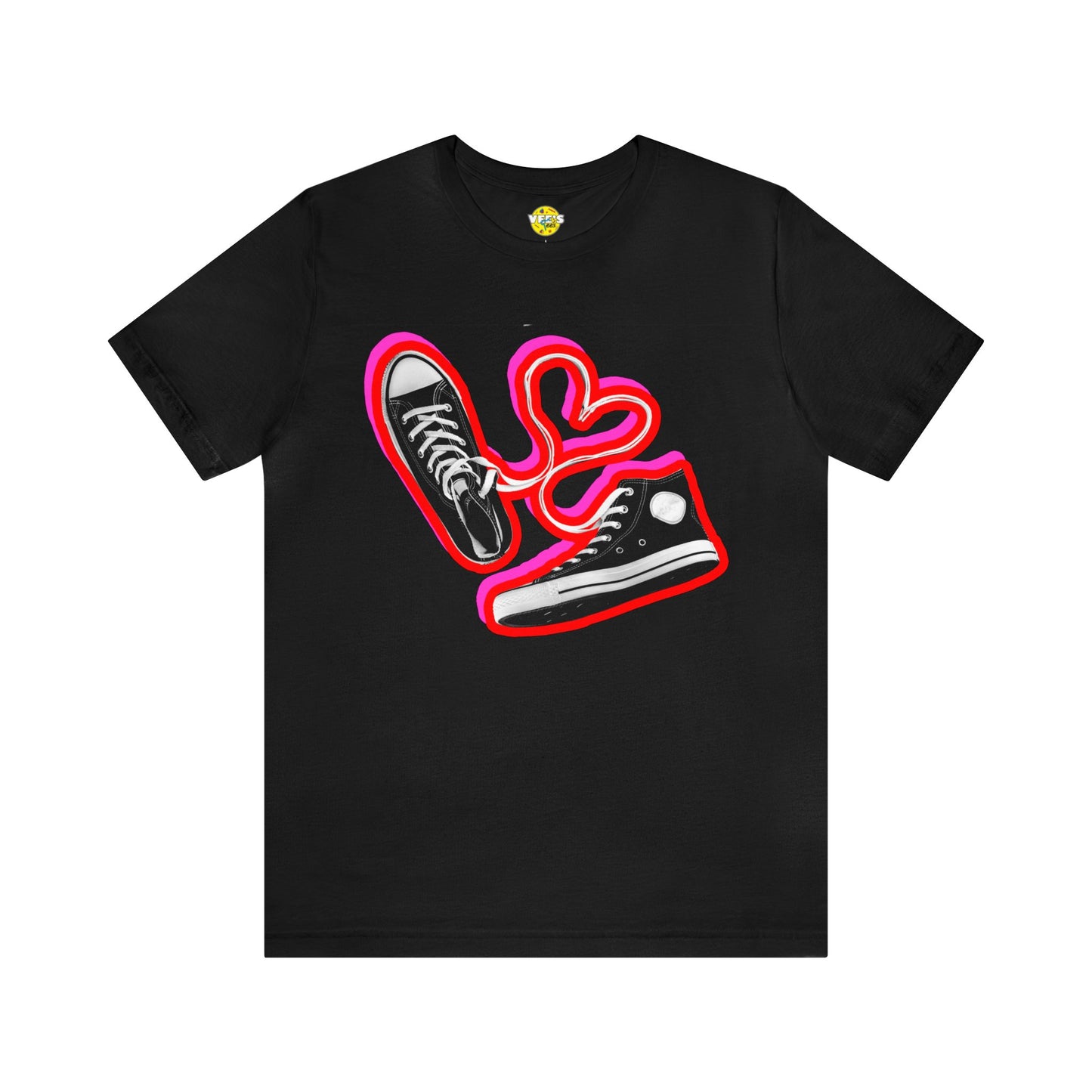 Valentines Day Shoestring Heart TShirt - Shoestring Heart Sneaker Graphic Tee - Unisex 90s Converse Tshirt