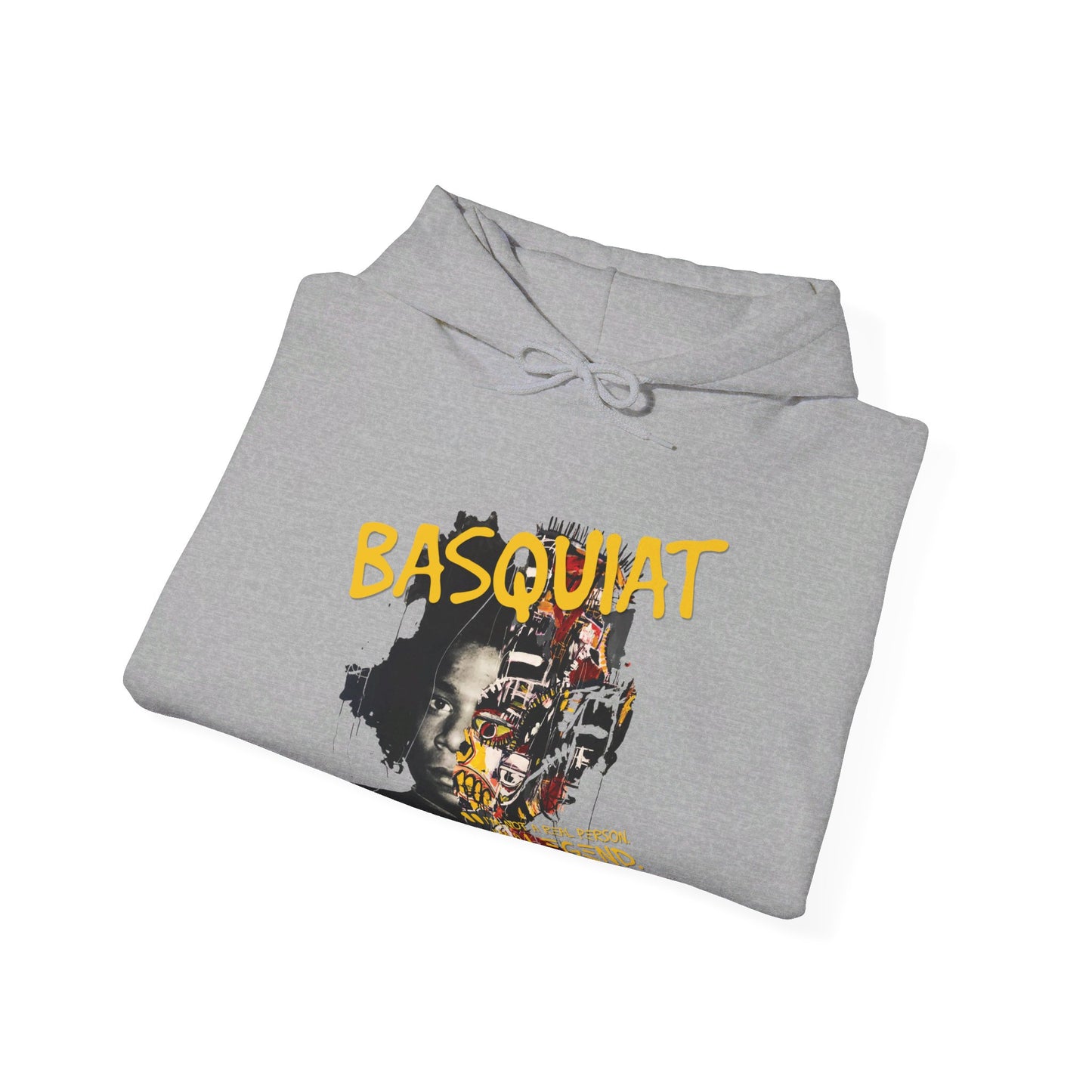 Basquiat Portrait Urban Art Icon Hoodie, Jean-Michel Basquiat Quote Collage sweatshirt, Black History Art Lover Fashion Graphic Hoodie