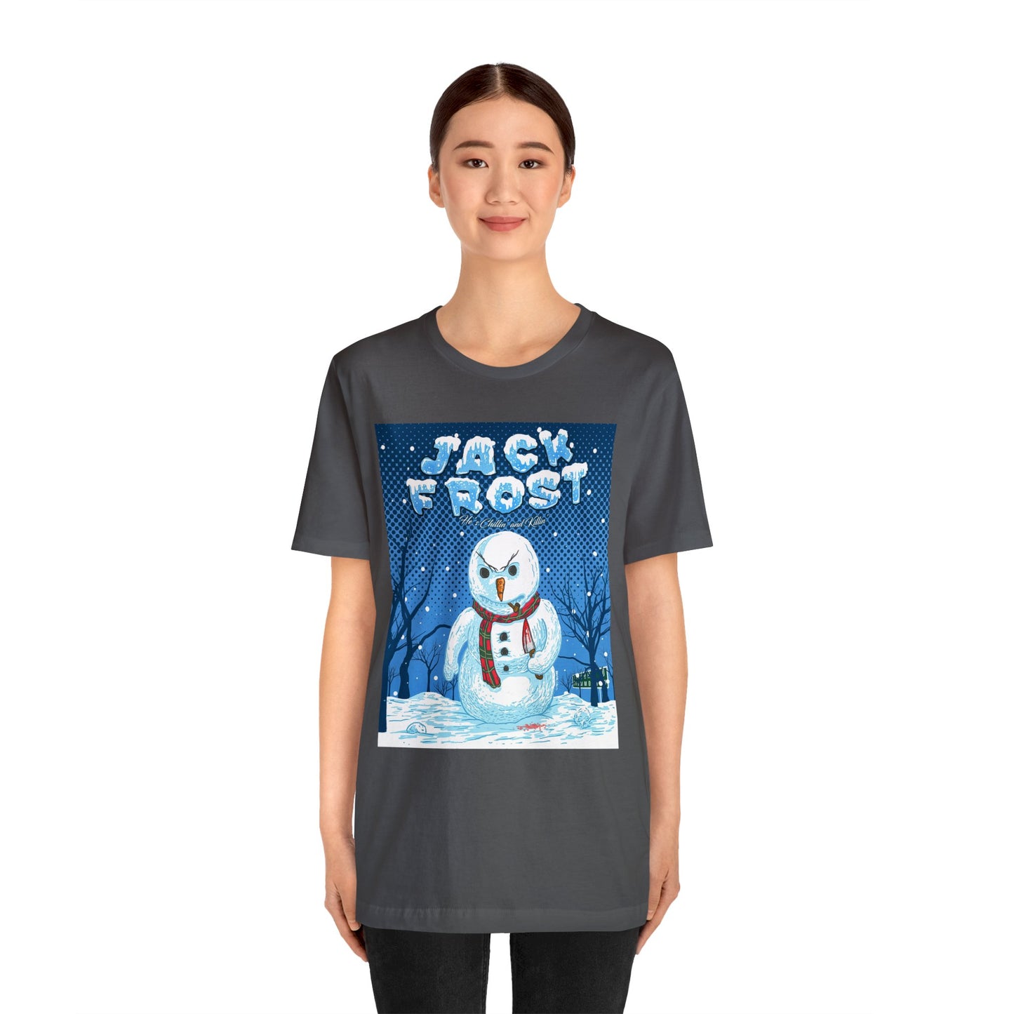 Chillingly Festive - Jack Frost Horror Movie Poster Short Sleeve T-Shirt