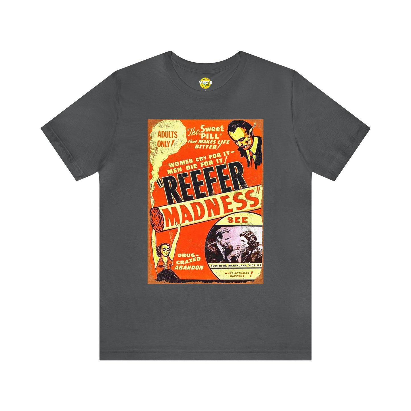 Retro Reefer Madness Movie Poster Short Sleeve T-Shirt - Cult Classic Nostalgia Tee