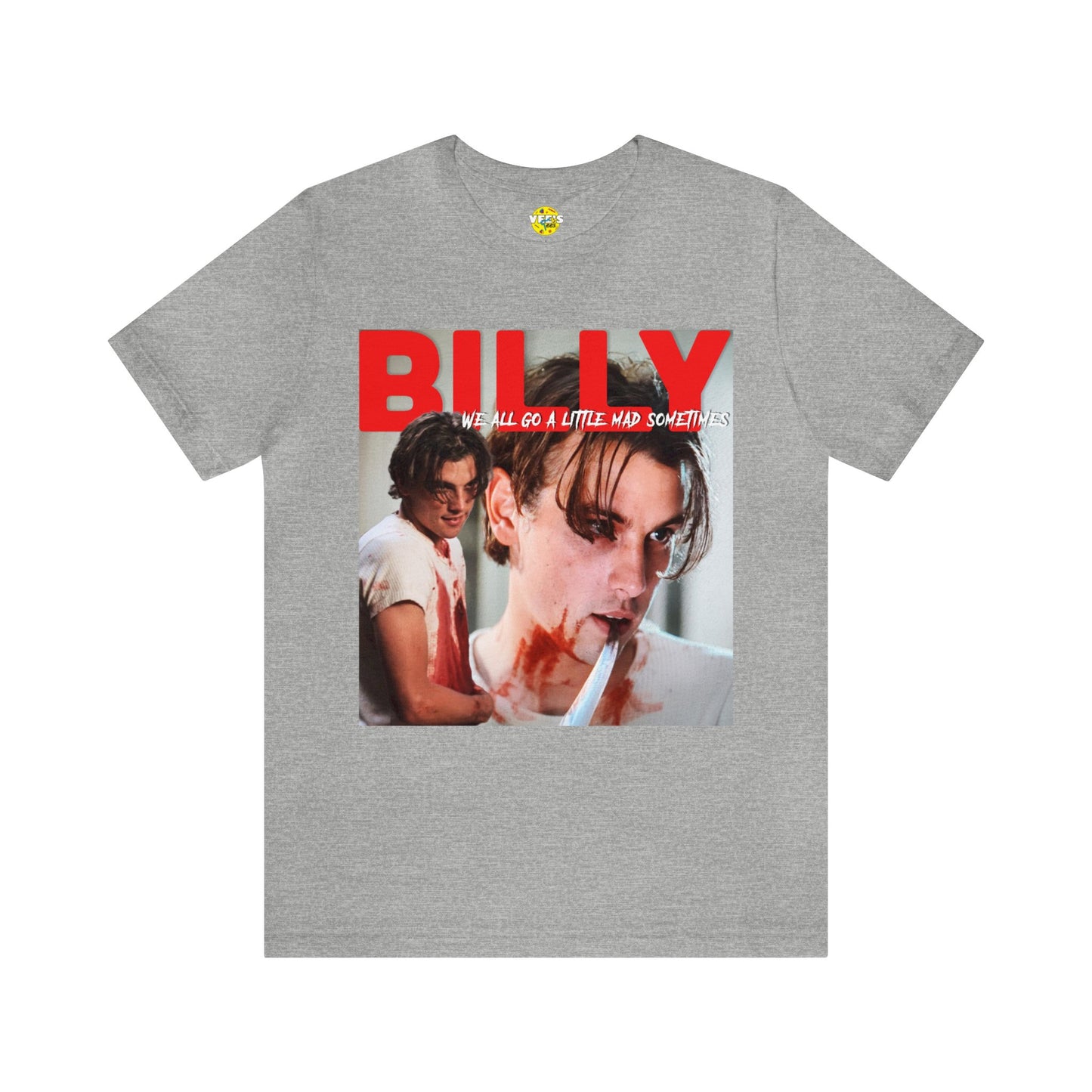 Halloween Billy Loomis Scream Short Sleeve T-Shirt - Classic Horror Movie Fan Tee, Retro Ghostface Character Graphic Shirt