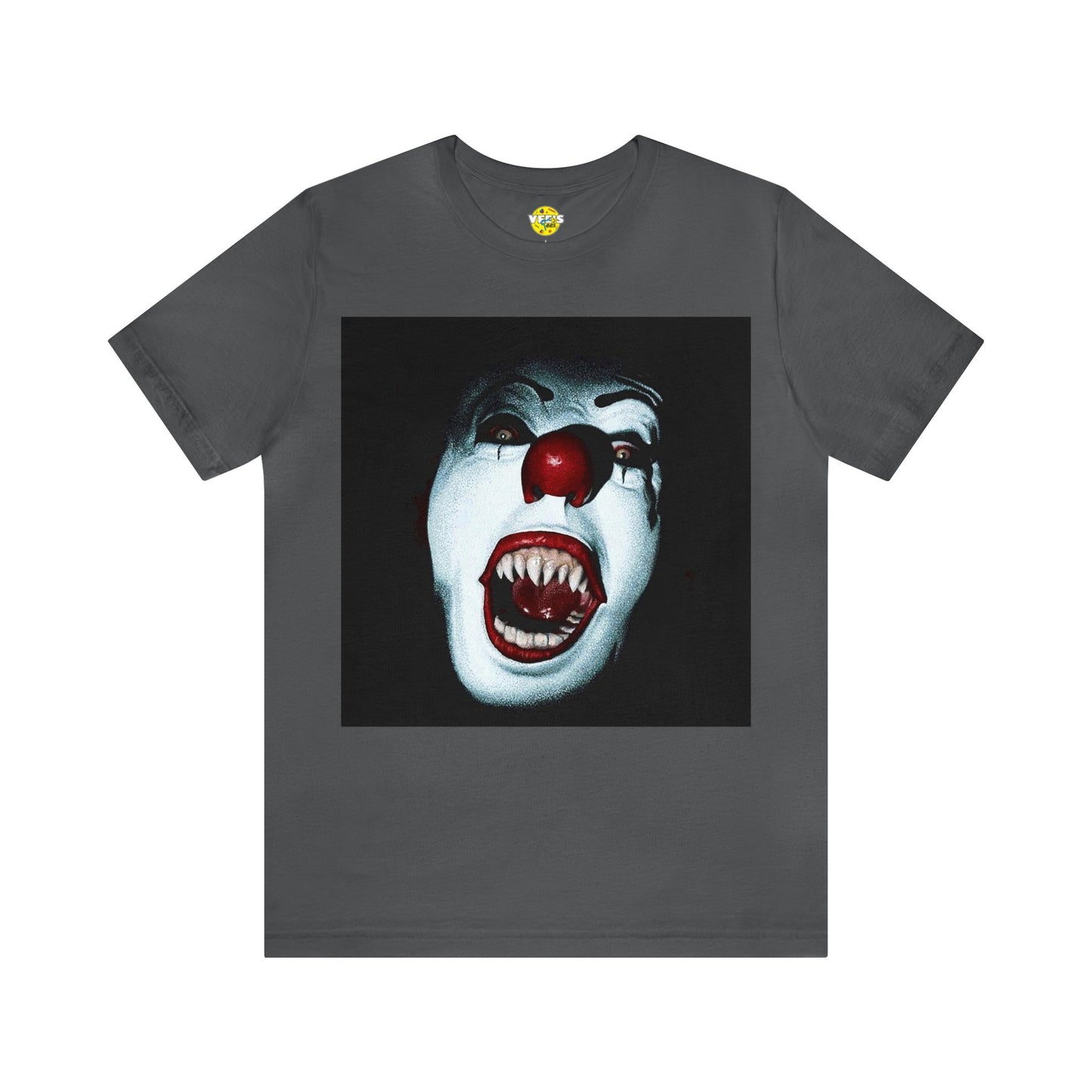 Halloween Pennywise Evil Face Short Sleeve T-Shirt - Classic Horror Clown Tee - Stephen King's IT Shirt