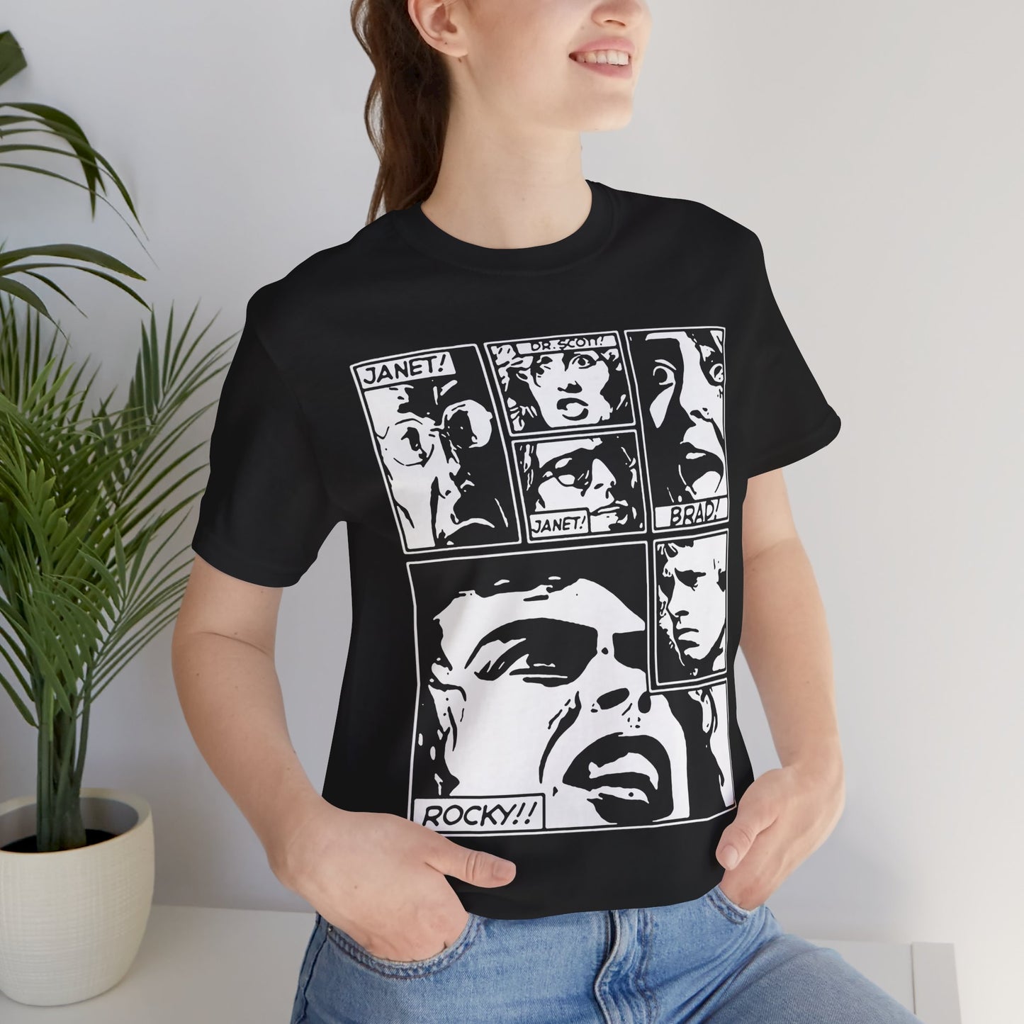 Halloween Rocky Horror Picture Show Cast Comic Book Short Sleeve T-Shirt