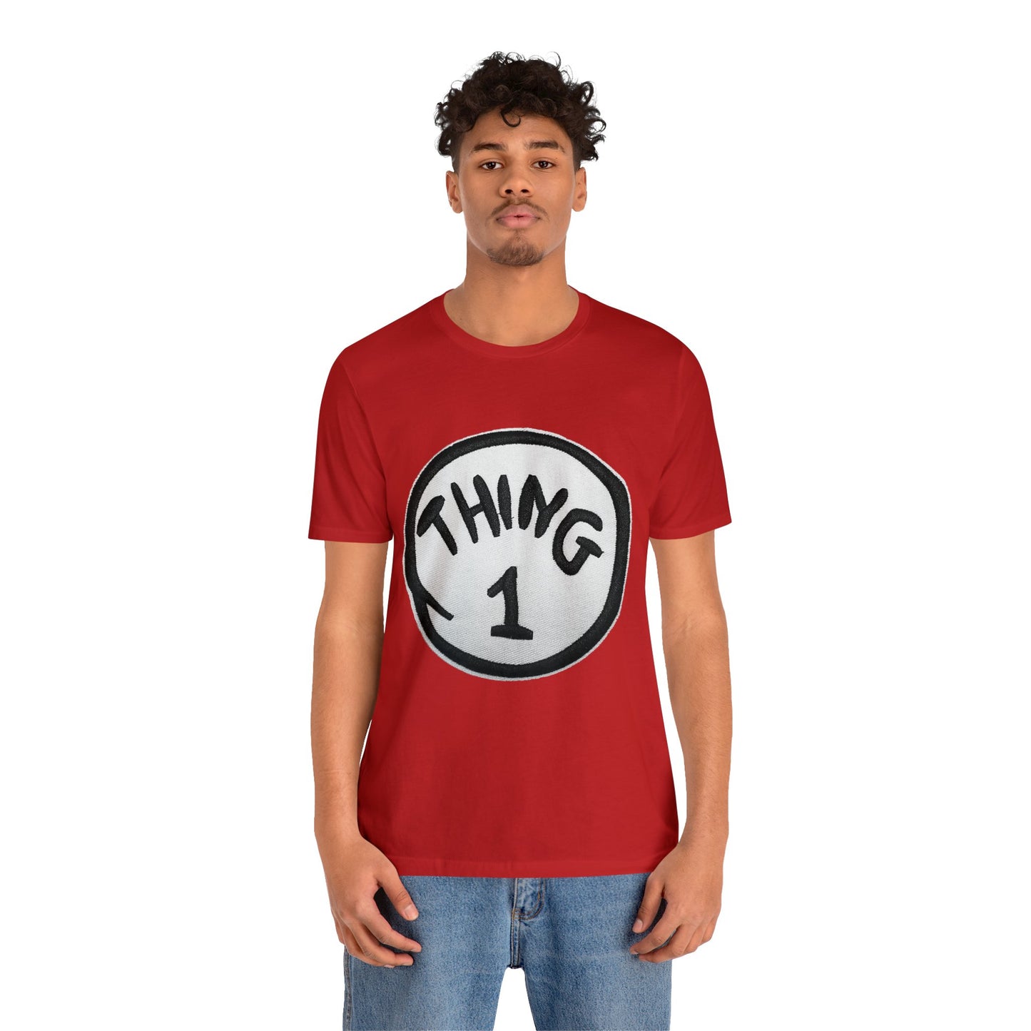 Thing 1 Playful Graphic Vibes Tee - Cat in the Hat Seuss Fan Fashion TShirt - Valentines Day Childrens Book Companion Shirt