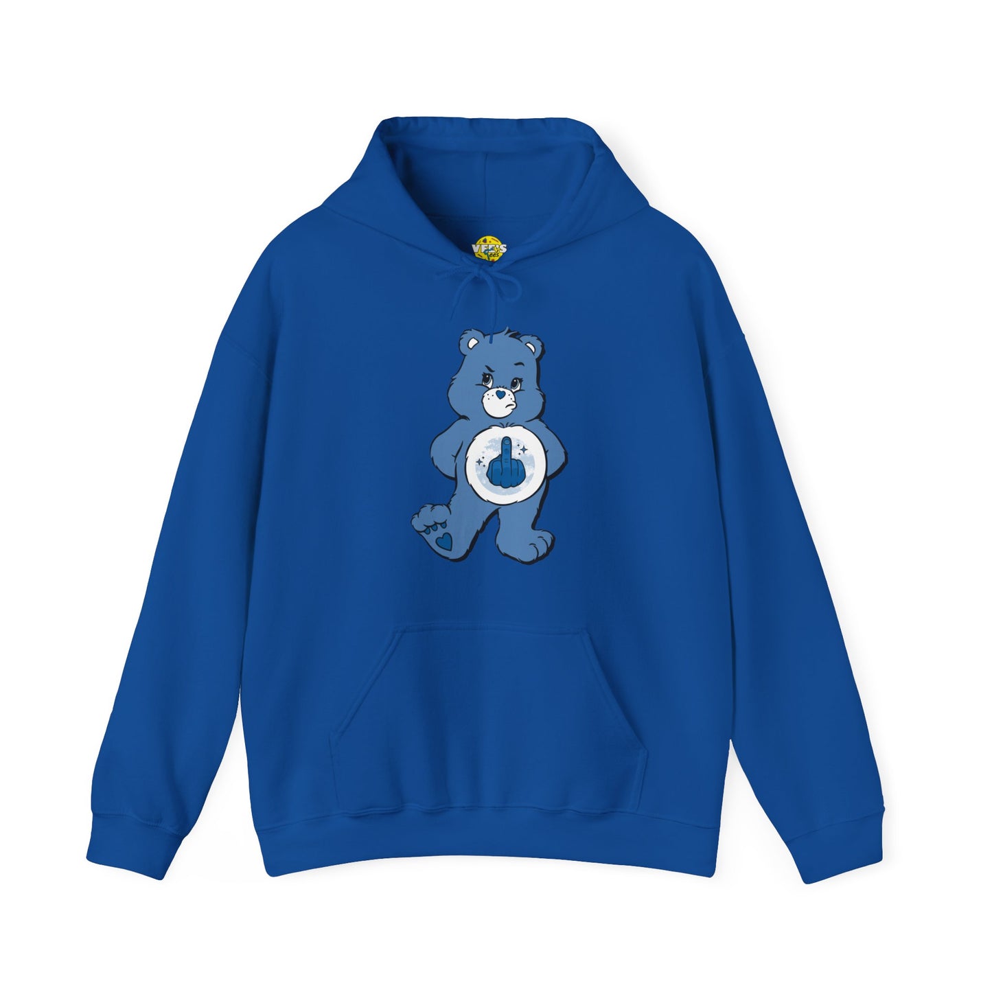 Grumpy Bear Middle Finger Hoodie - Adult Care Bears Hooded Sweatshirt