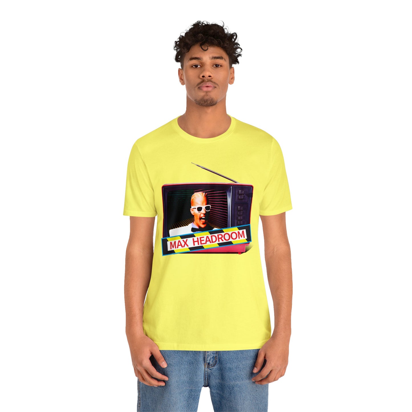 Max Headroom Retro TV Vibes Short Sleeve T-Shirt - Vintage Cyberpunk Tee