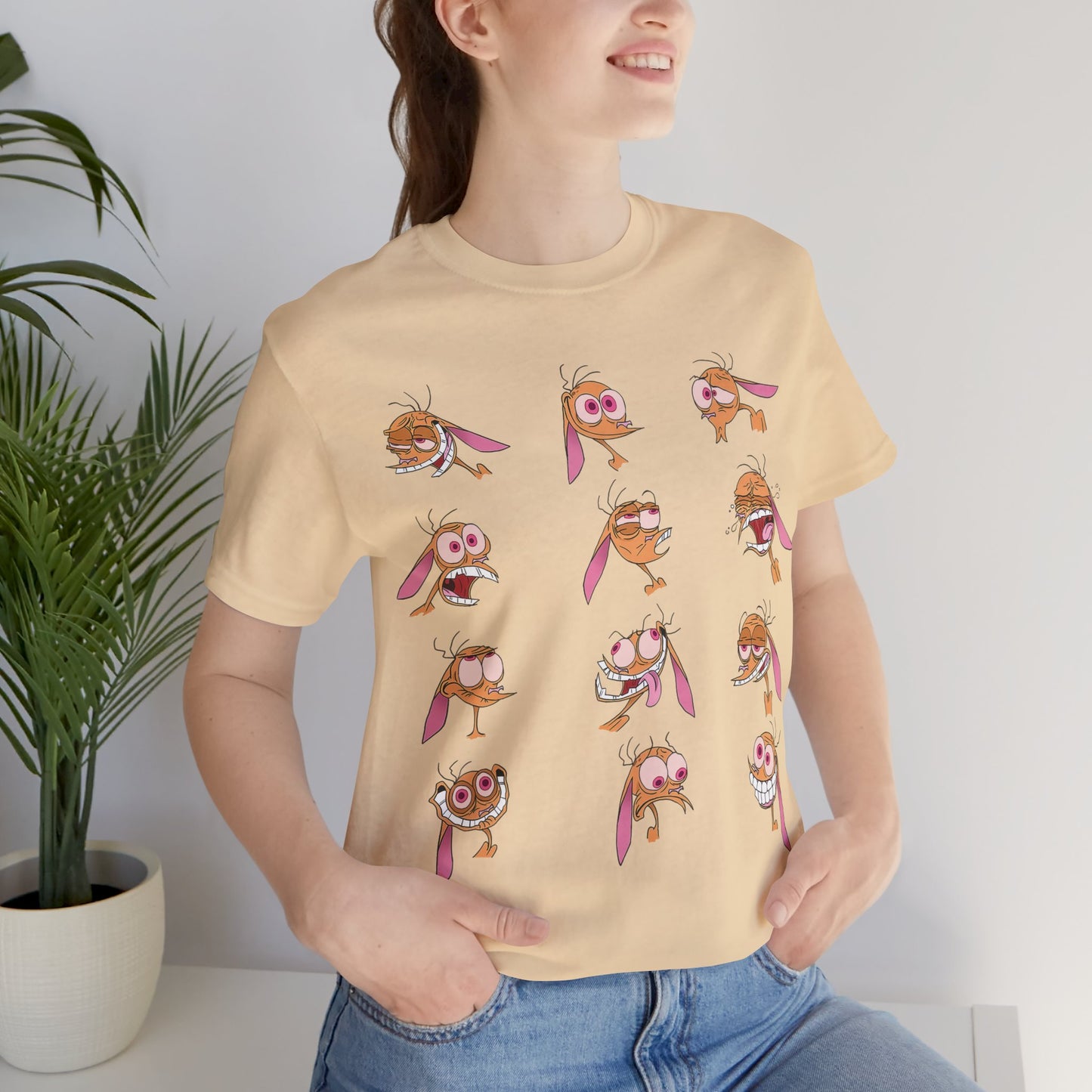 Ren's Expressions - Ren Hoek Faces Short Sleeve T-Shirt - Ren and Stimpy Cartoon