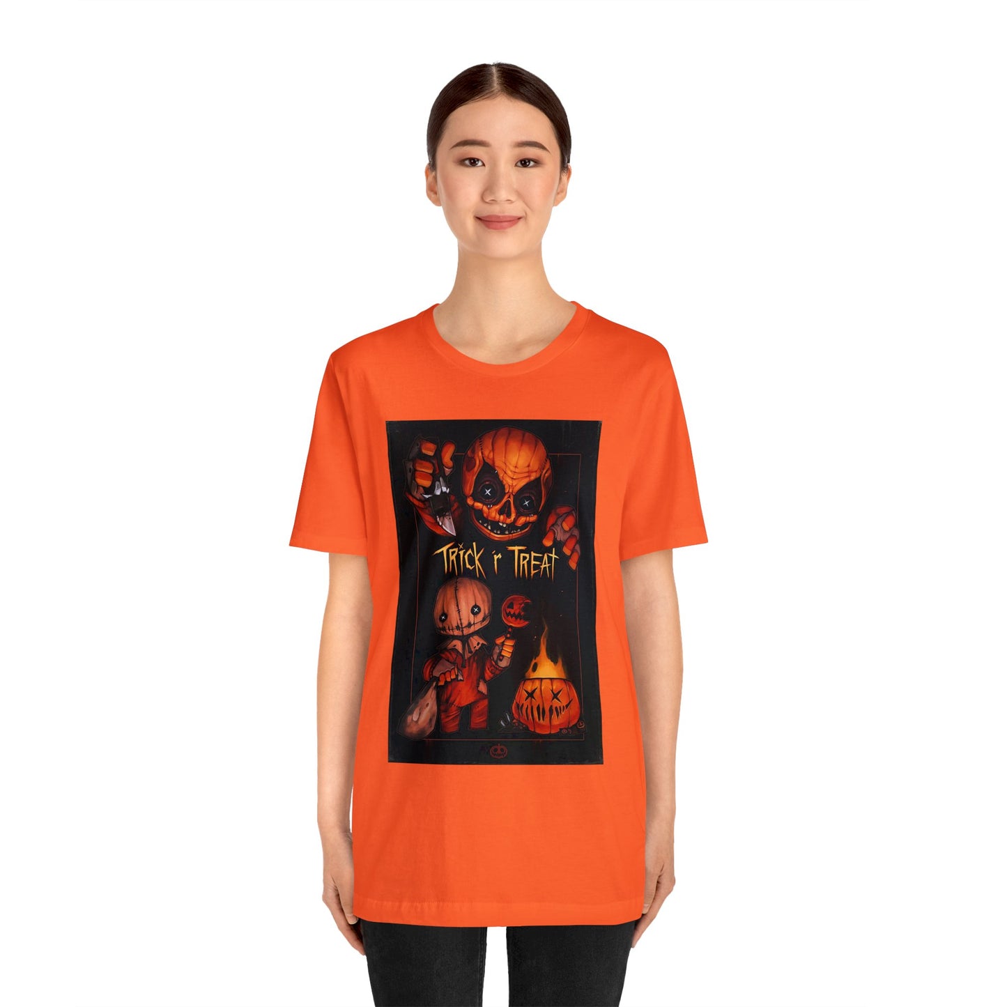 Halloween Sam from Trick 'r Treat Short Sleeve T-Shirt - Halloween Horror Icon Tee, Trick 'r Treat Movie Character Graphic Shirt