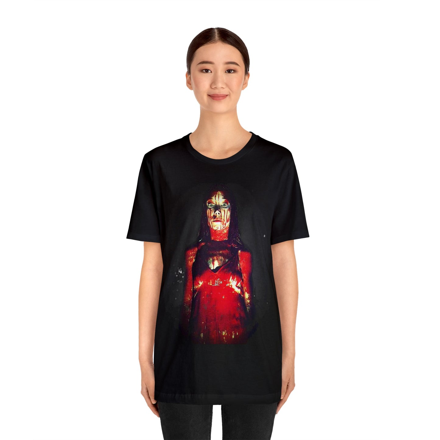 Halloween Bloody Carrie White Prom Scene Short Sleeve T-Shirt - Classic Horror Tee, Iconic Movie Graphic Shirt