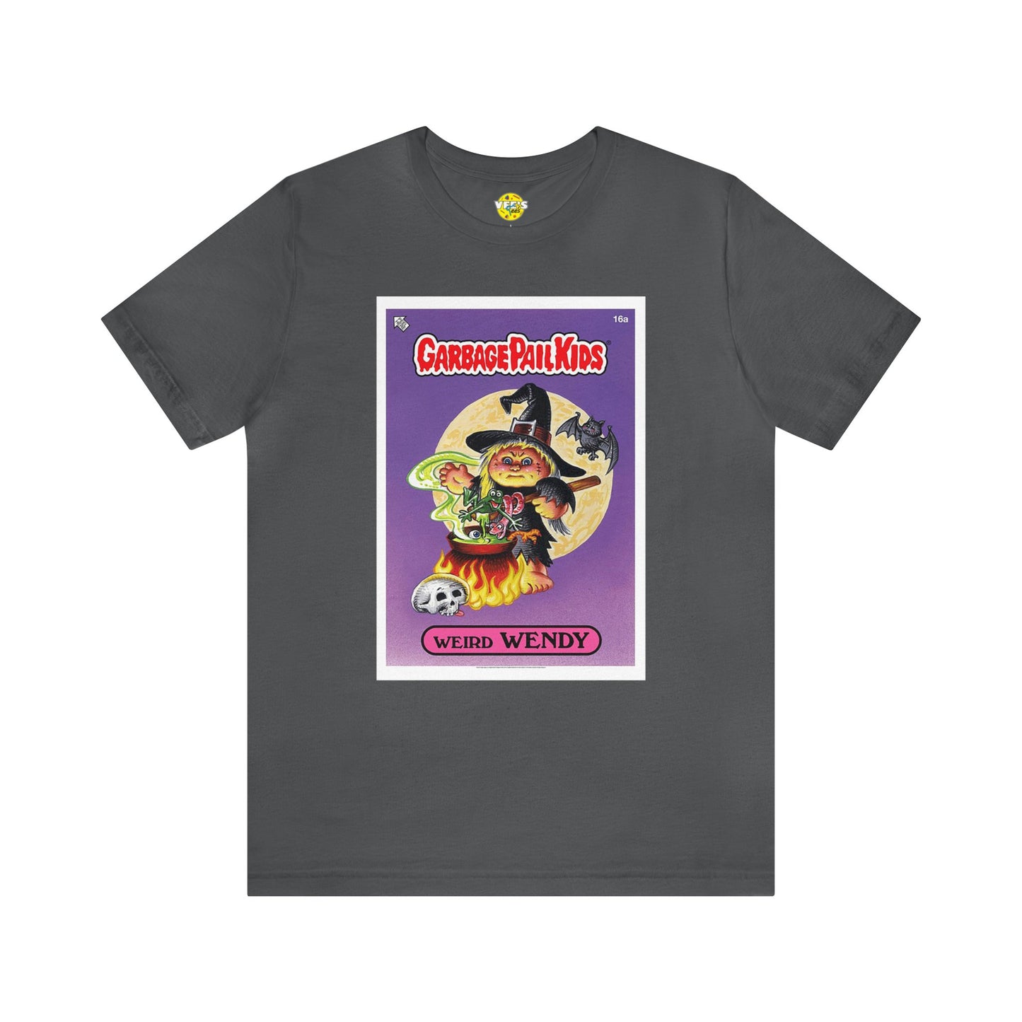 Halloween Garbage Pail Kids Weird Wendy Short Sleeve T-Shirt - Retro Sticker Art Tee, Vintage 80s Graphic Shirt