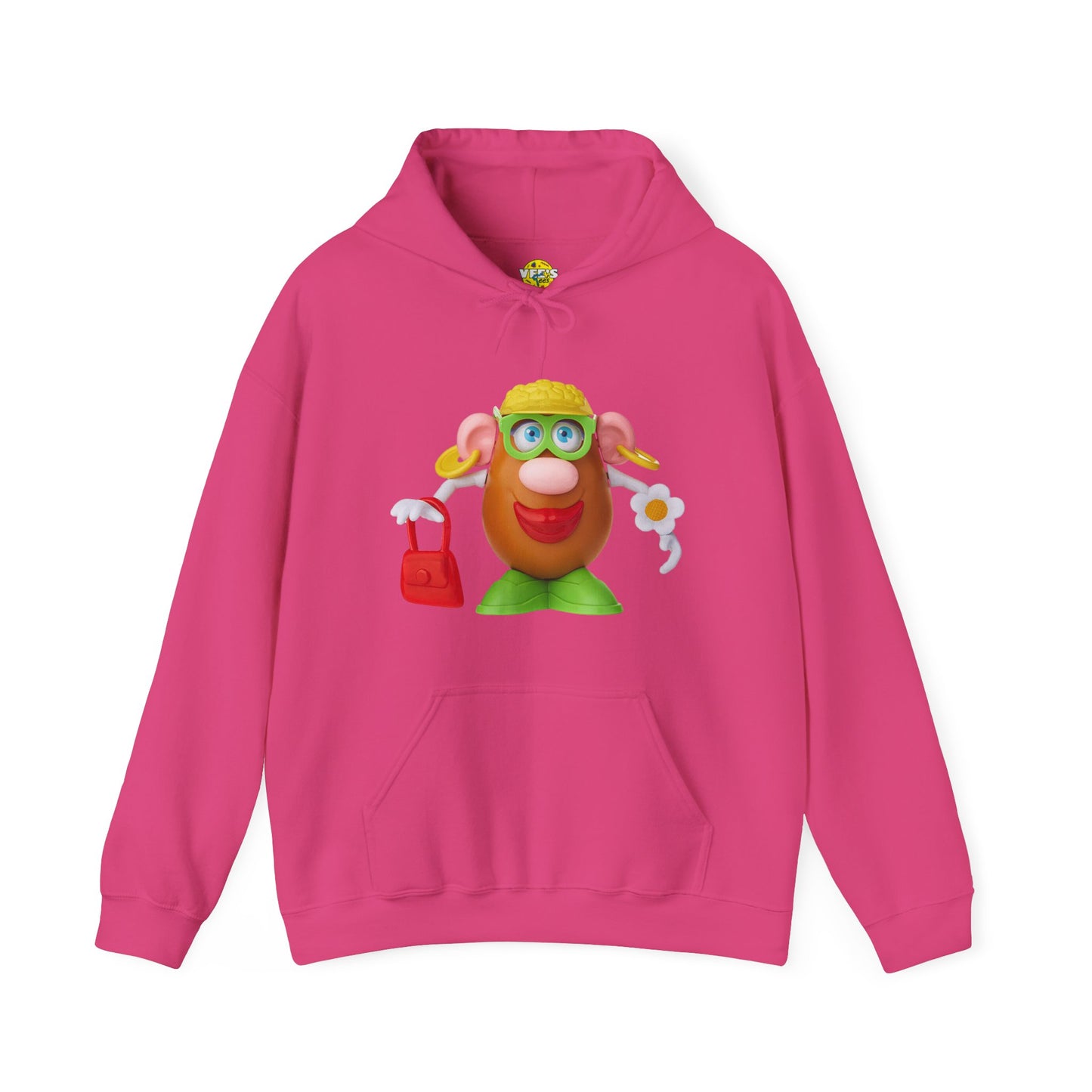 Classic Mrs. Potato Head Retro Hoodie, Vintage Nostalgic Retro Iconic Childhood Character Sweatshirt, Valentines Day Couple Toy Enthusiast