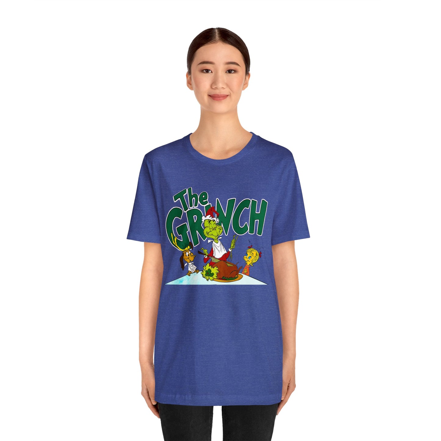 The Grinch cartoon tshirt - The Grinch Christmas table tshirt - Holiday Grinch Christmas table tshirt - Christmas Grinch dinner tshirt