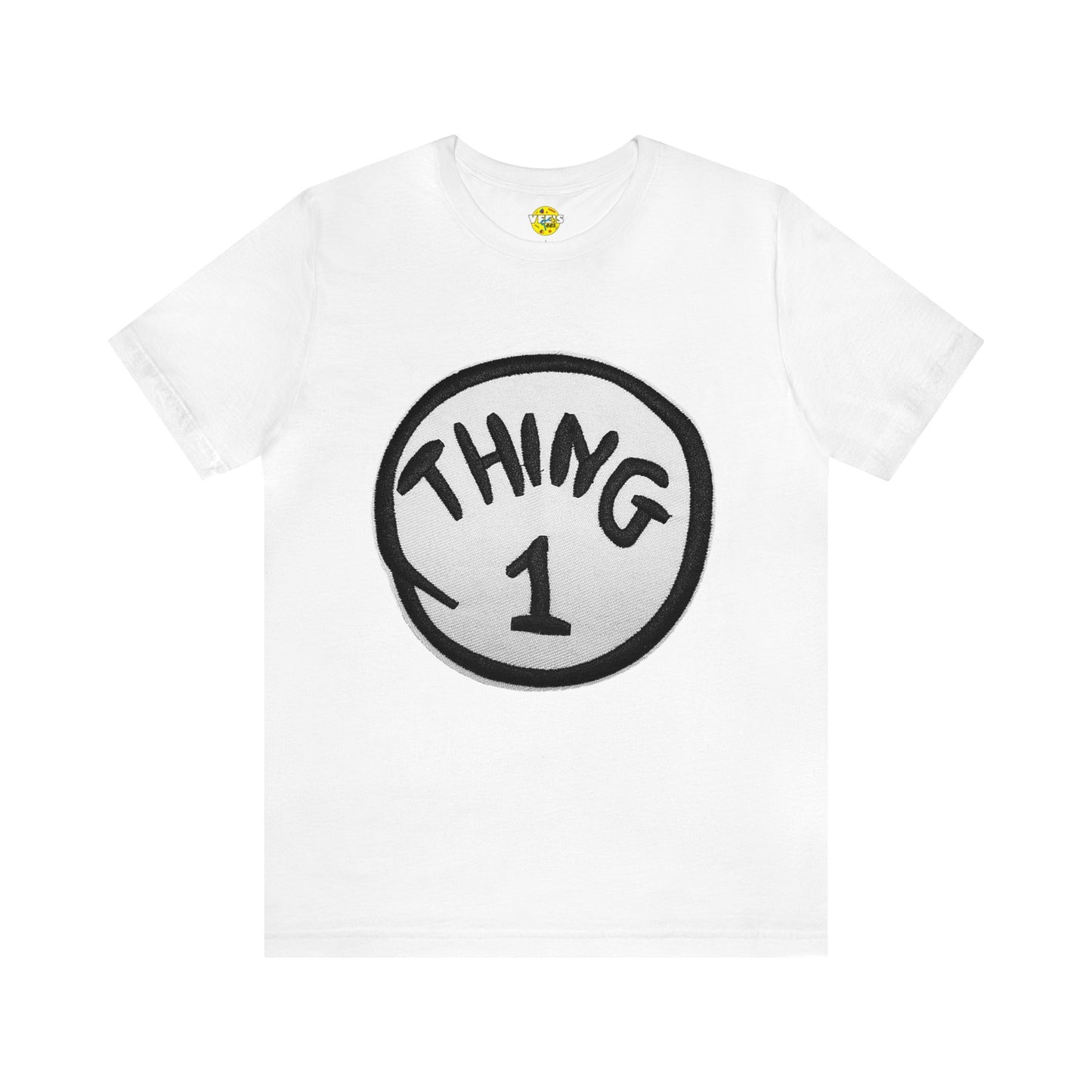 Thing 1 Playful Graphic Vibes Tee - Cat in the Hat Seuss Fan Fashion TShirt - Valentines Day Childrens Book Companion Shirt