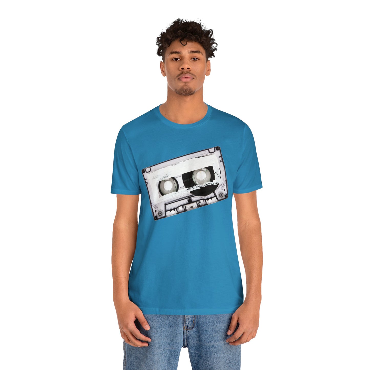 Retro Cassette Tape Short Sleeve T-Shirt - Vintage Music Lover Tee, 80s Nostalgia Graphic Shirt