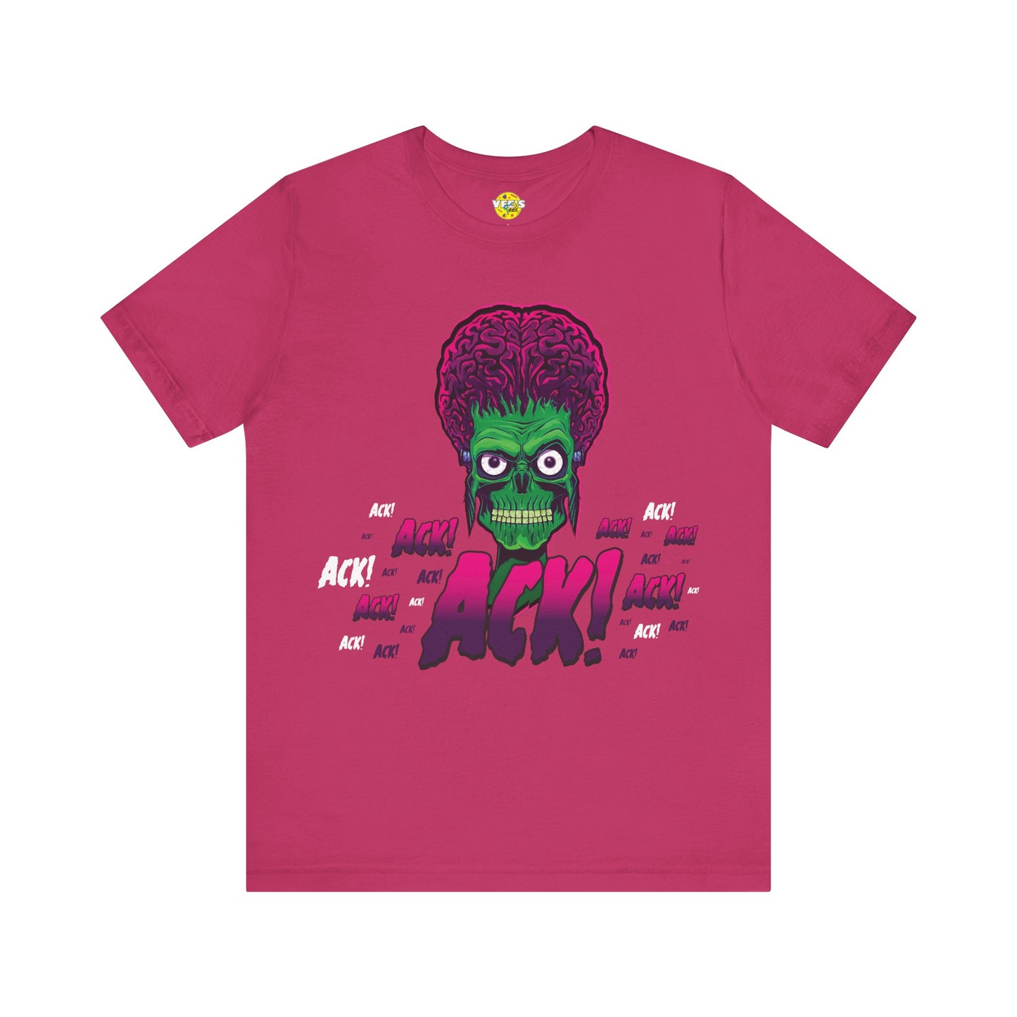 Halloween Mars Attacks! Alien Short Sleeve T-Shirt - Retro Sci-Fi Movie Graphic Tee, Vintage Extraterrestrial Invasion Shirt