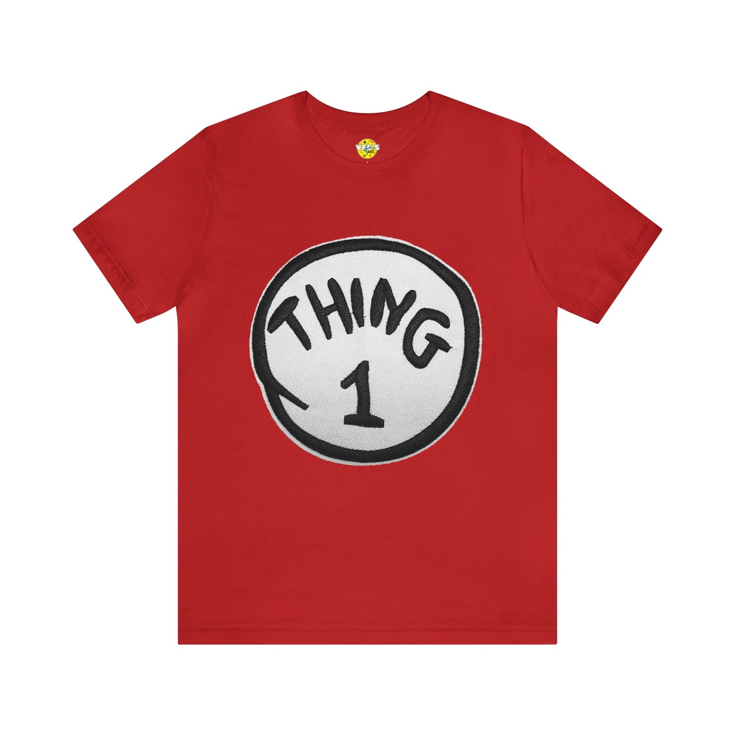 Thing 1 Playful Graphic Vibes Tee - Cat in the Hat Seuss Fan Fashion TShirt - Valentines Day Childrens Book Companion Shirt