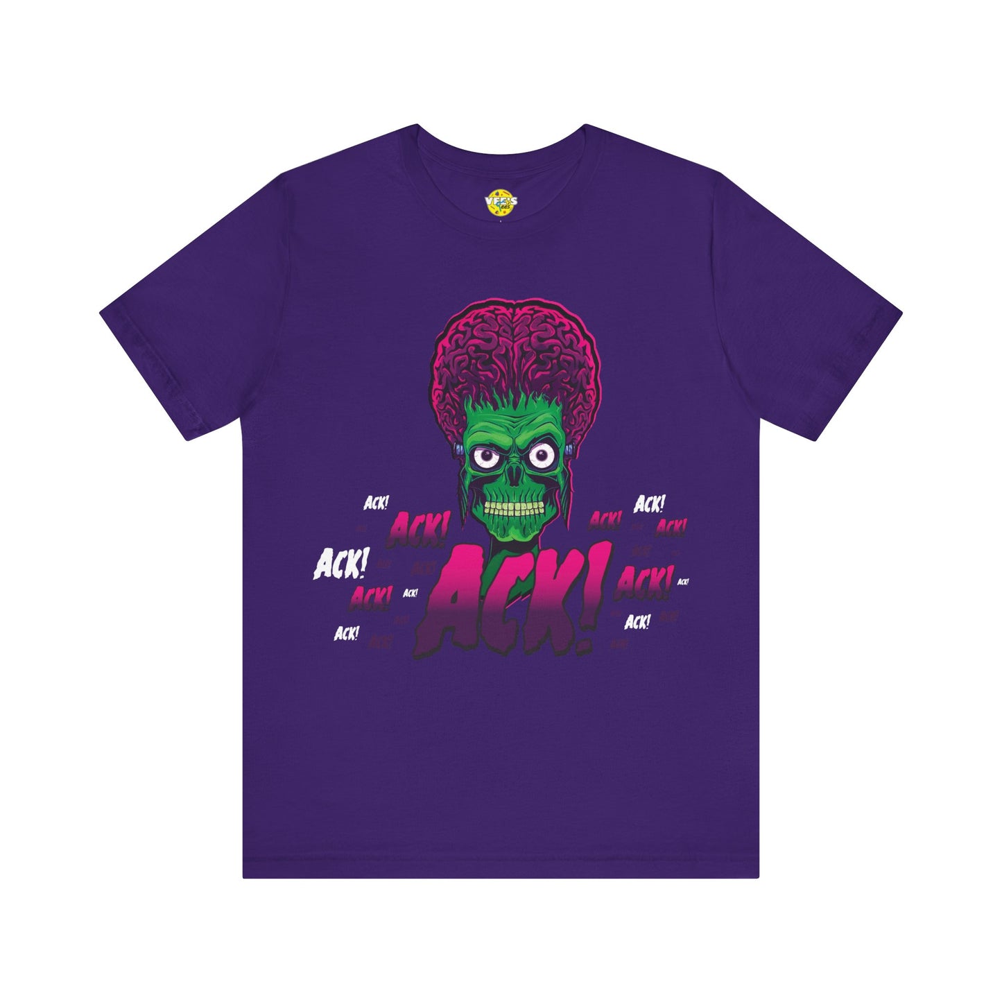 Halloween Mars Attacks! Alien Short Sleeve T-Shirt - Retro Sci-Fi Movie Graphic Tee, Vintage Extraterrestrial Invasion Shirt