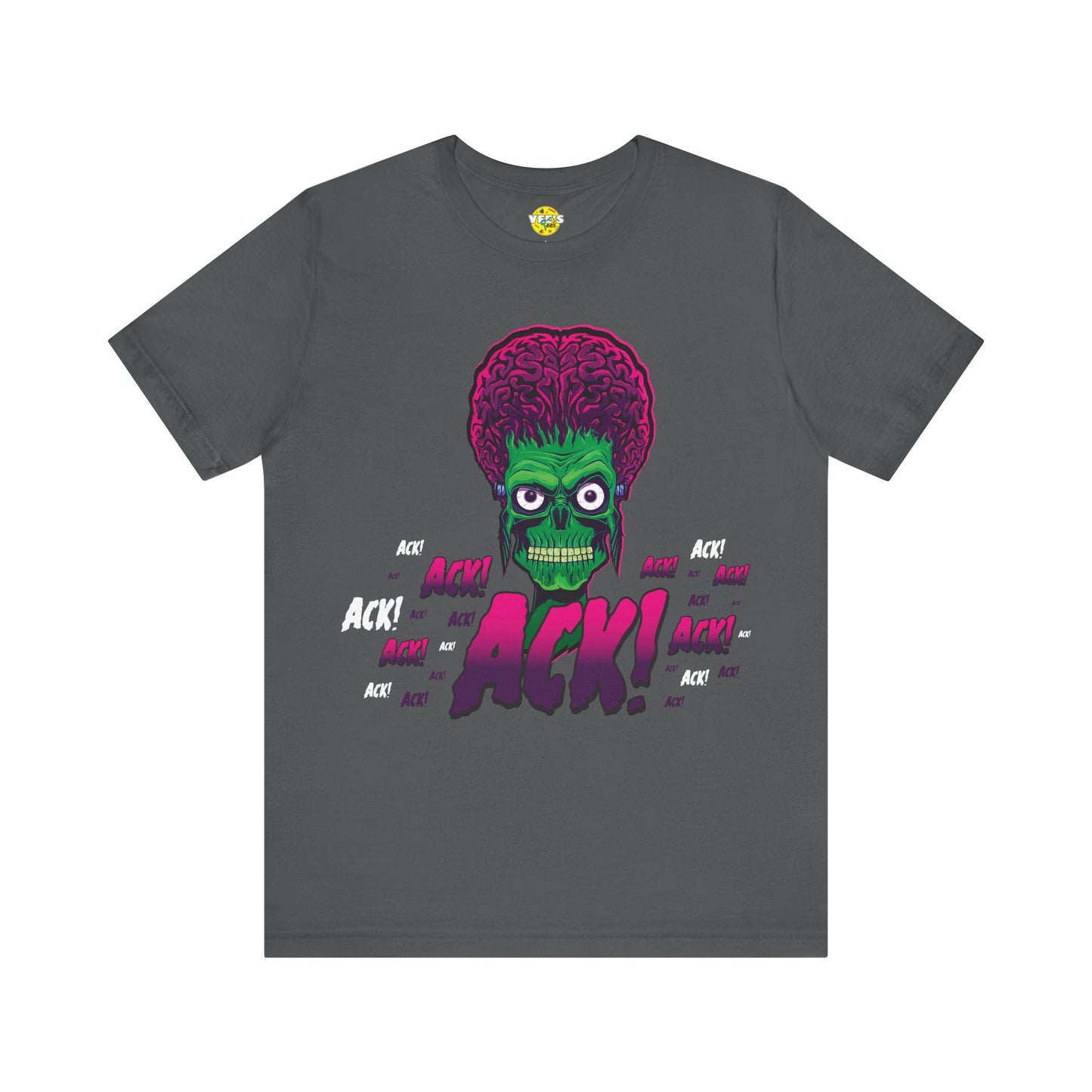 Halloween Mars Attacks! Alien Short Sleeve T-Shirt - Retro Sci-Fi Movie Graphic Tee, Vintage Extraterrestrial Invasion Shirt