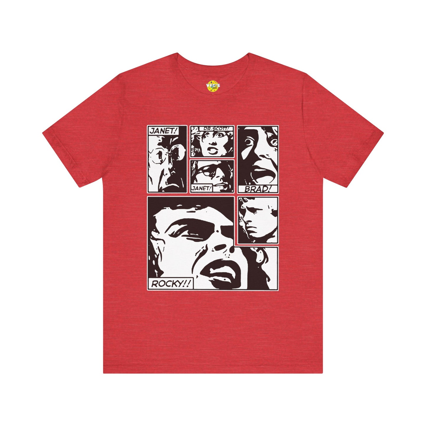 Halloween Rocky Horror Picture Show Cast Comic Book Short Sleeve T-Shirt