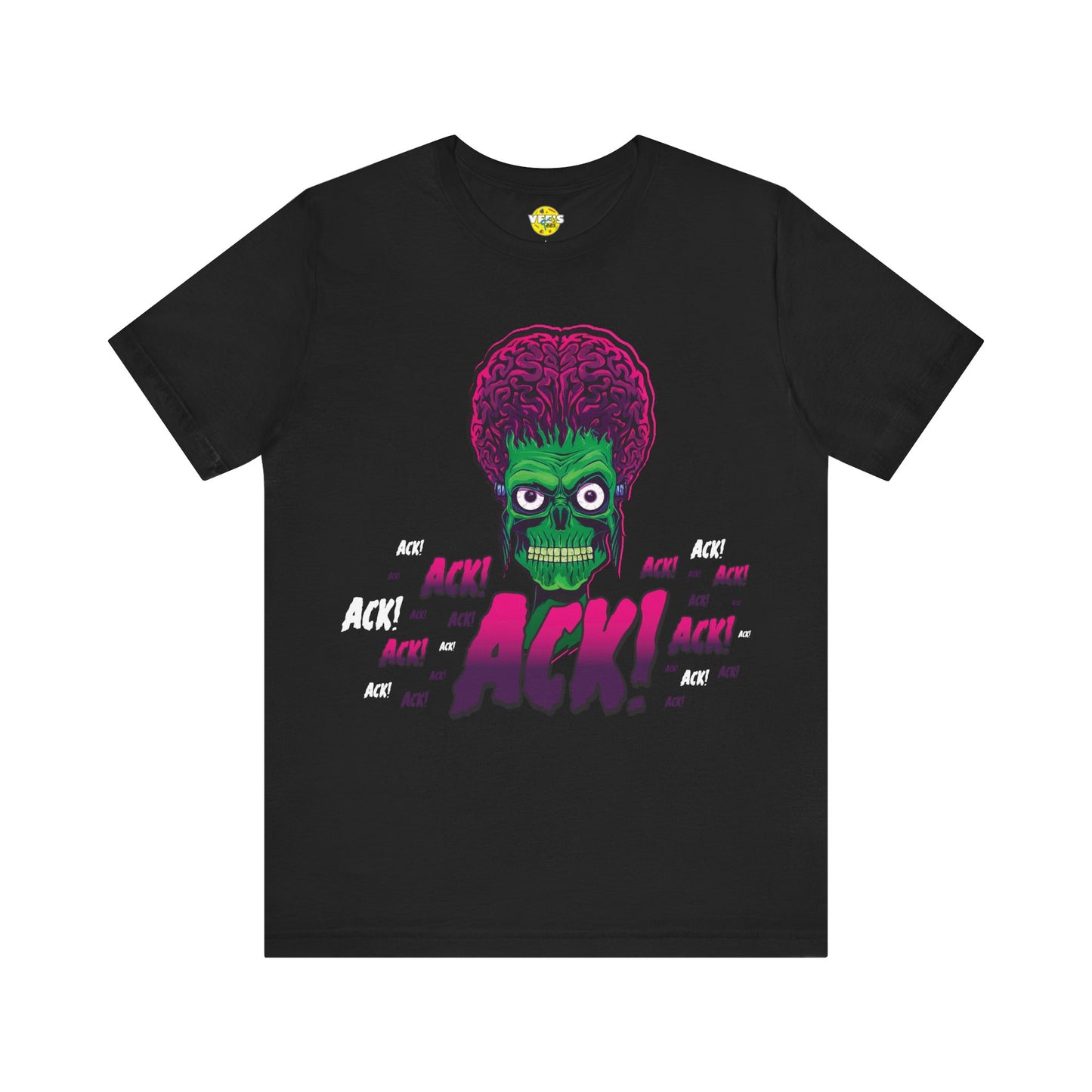 Halloween Mars Attacks! Alien Short Sleeve T-Shirt - Retro Sci-Fi Movie Graphic Tee, Vintage Extraterrestrial Invasion Shirt