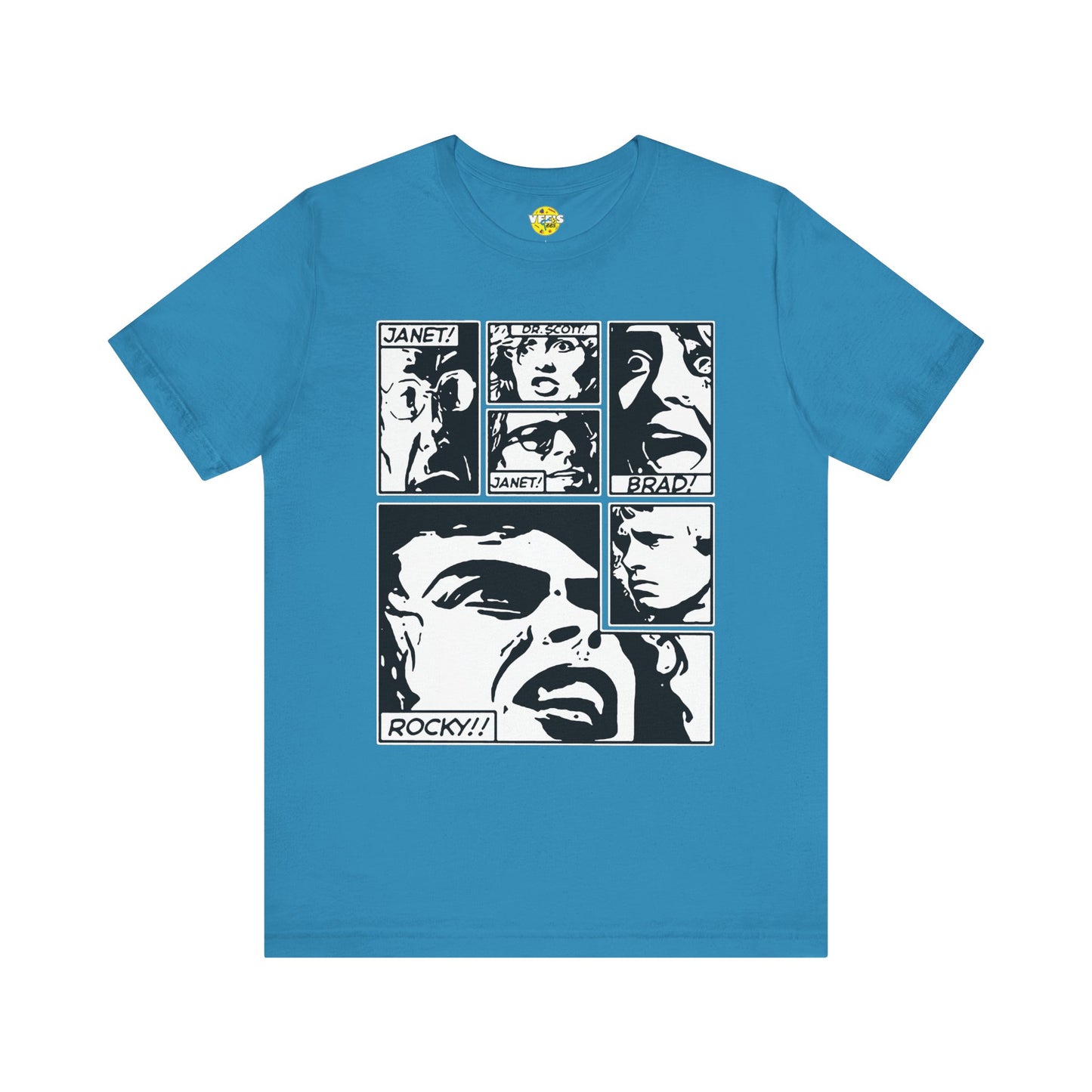 Halloween Rocky Horror Picture Show Cast Comic Book Short Sleeve T-Shirt