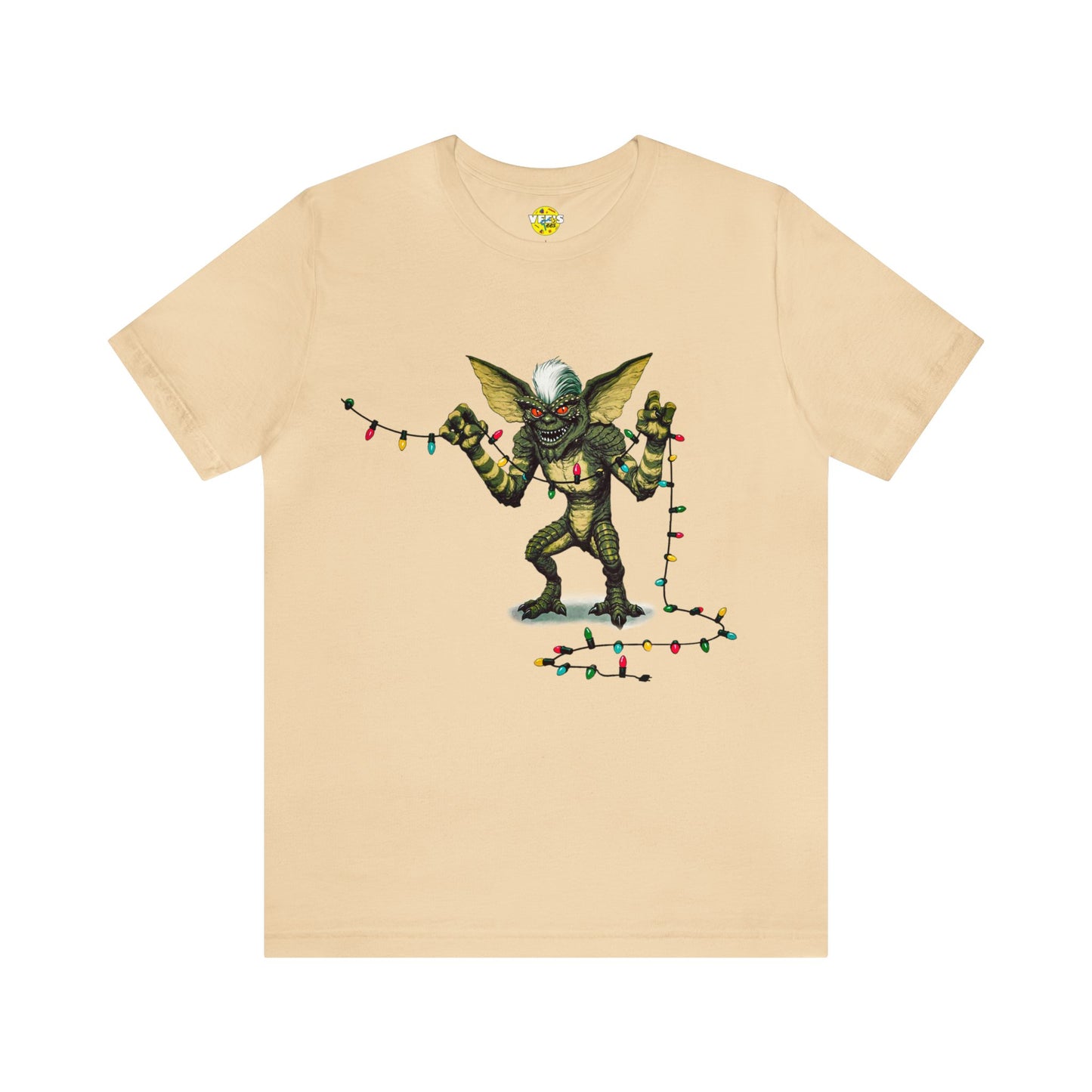 Stripe Festive Holiday - Gremlin Christmas Lights - Festive Stripe holding Christmas Lights - Gremlin Holiday Lights tshirt