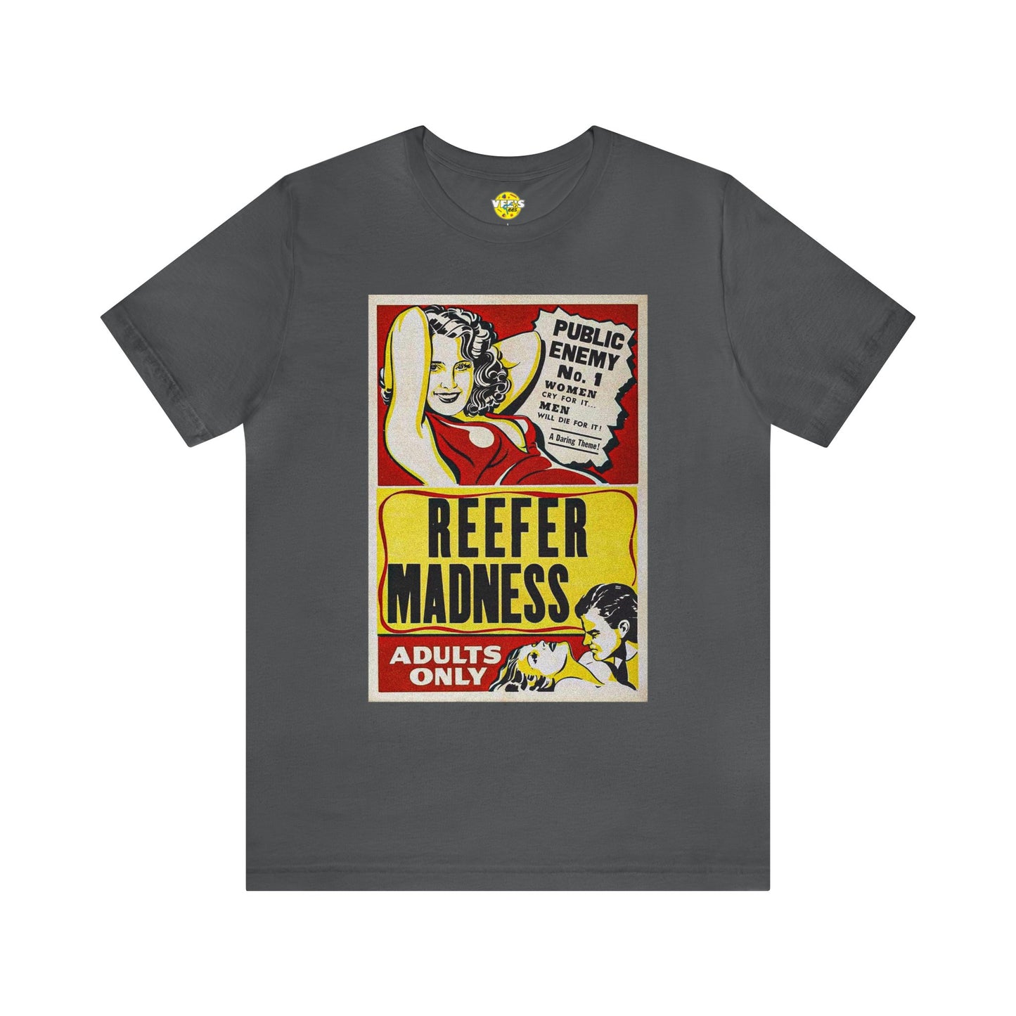 Reefer Madness Movie Poster Short Sleeve T-Shirt - Vintage Stoner Cult Classic Tee