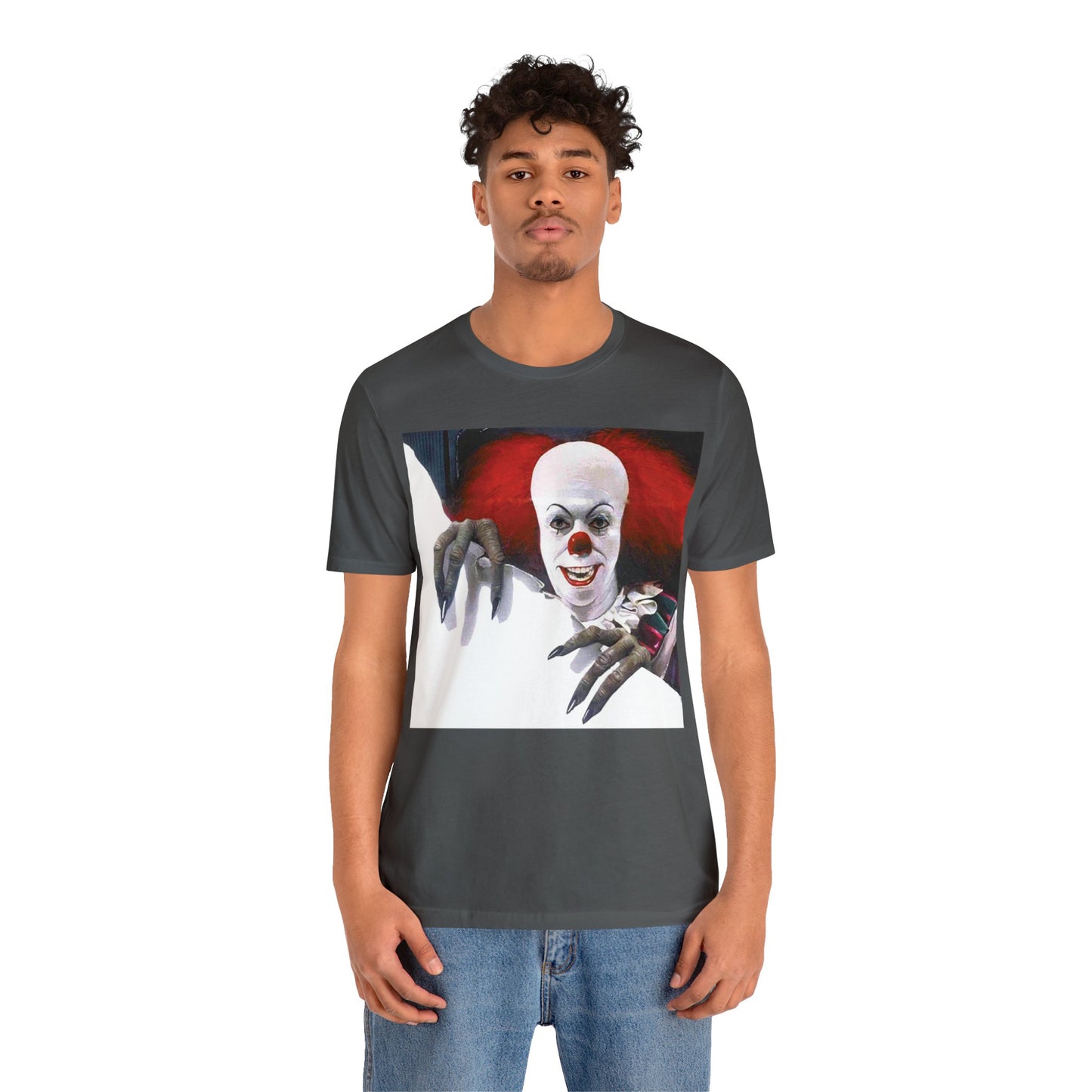 Halloween Pennywise IT Movie Short Sleeve T-Shirt - Horror Clown Tee, Scary Movie Graphic Shirt