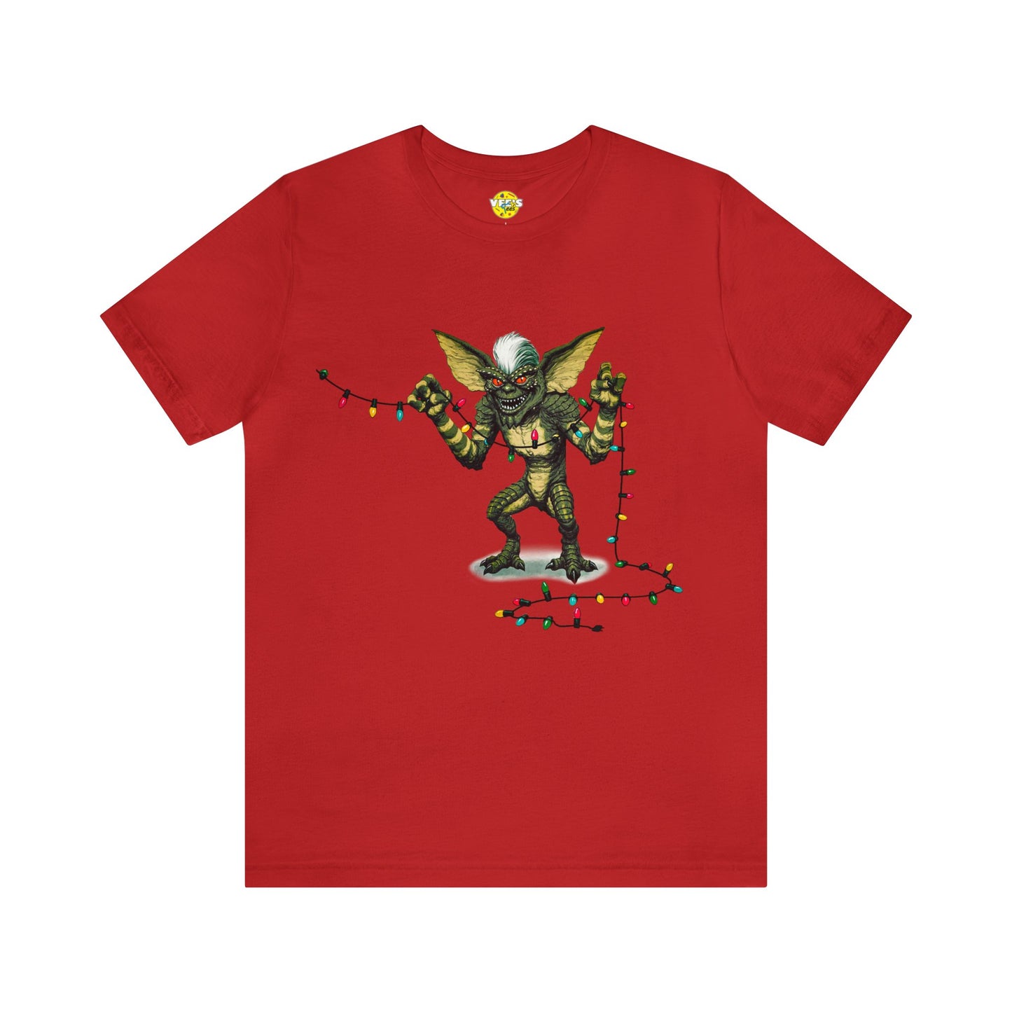 Stripe Festive Holiday - Gremlin Christmas Lights - Festive Stripe holding Christmas Lights - Gremlin Holiday Lights tshirt