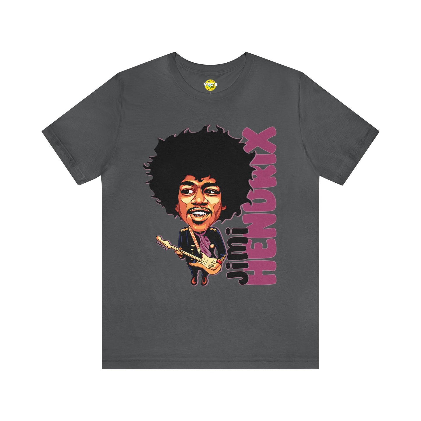 Jimi Hendrix Cartoon Portrait T-Shirt, Black History Icon Tee, Vintage Music Legend Shirt