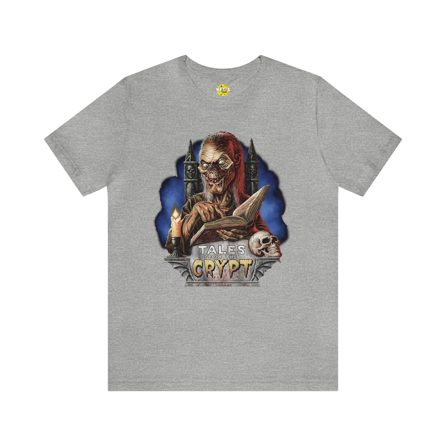 Halloween Crypt Keeper Tales from the Crypt Short Sleeve T-Shirt - Horror Icon Tee, Retro TV Show Graphic Shirt