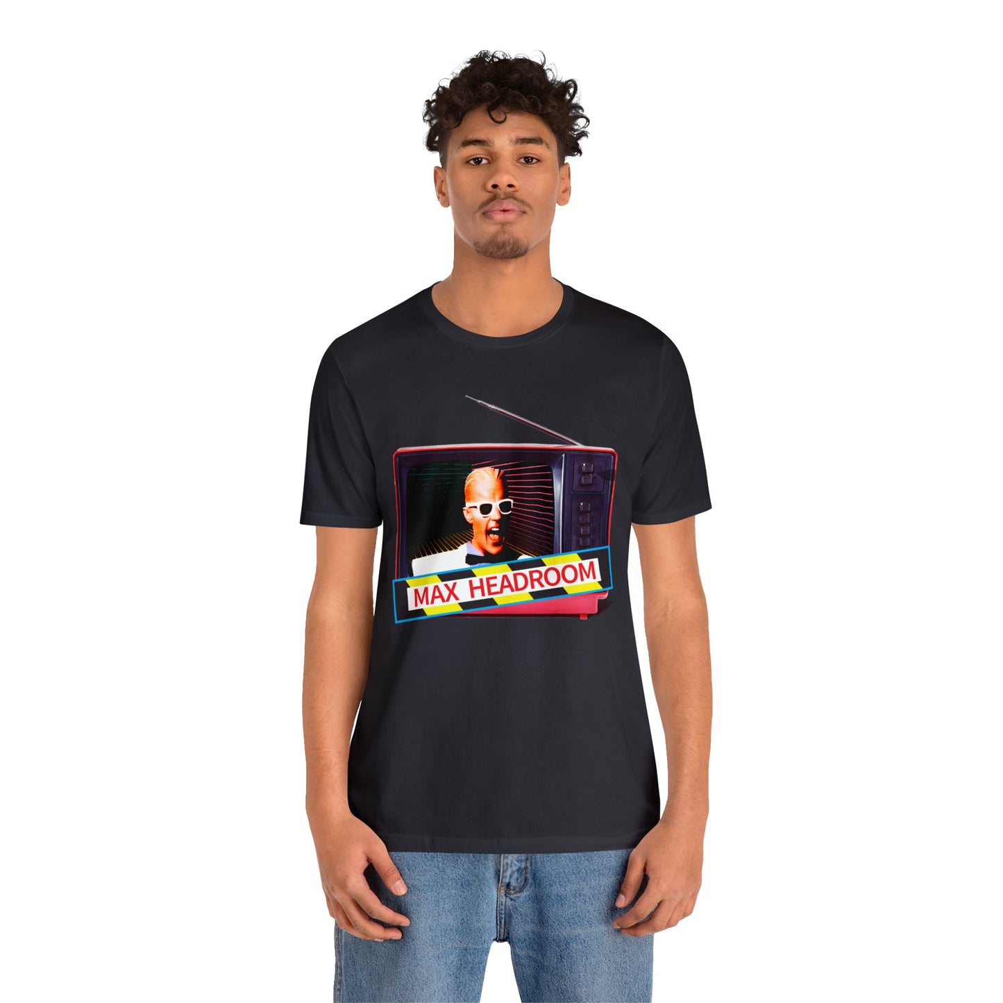 Max Headroom Retro TV Vibes Short Sleeve T-Shirt - Vintage Cyberpunk Tee