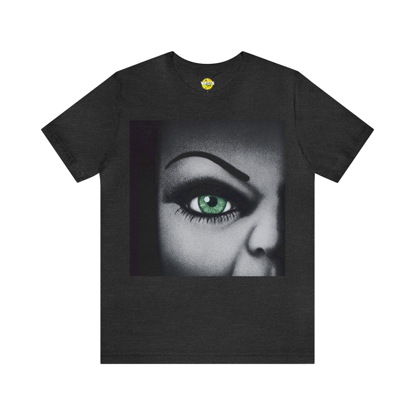 Halloween Bride of Chucky - Tiffany's Face Closeup Short Sleeve T-Shirt - Horror Icon Tee, Classic Movie Graphic Shirt