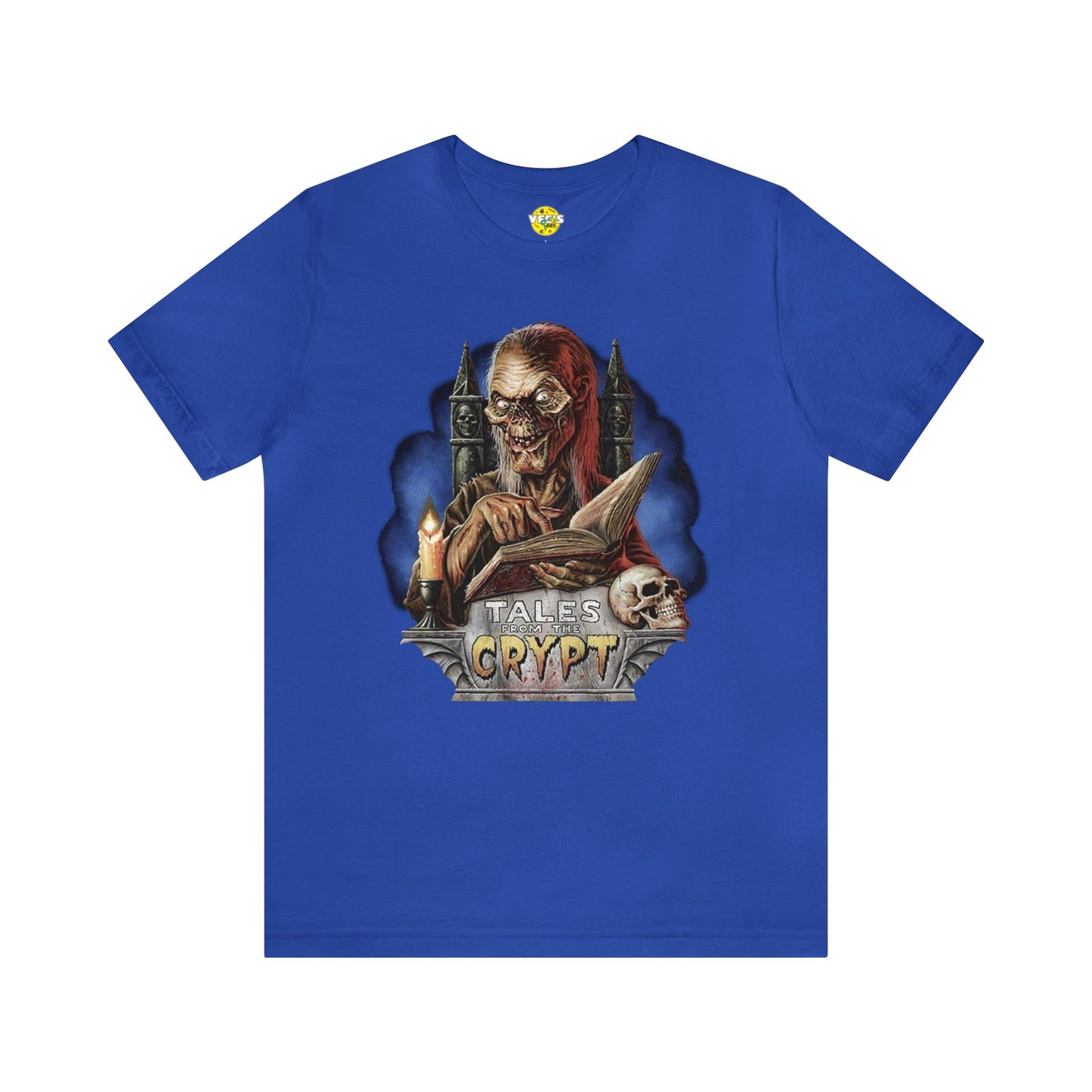 Halloween Crypt Keeper Tales from the Crypt Short Sleeve T-Shirt - Horror Icon Tee, Retro TV Show Graphic Shirt