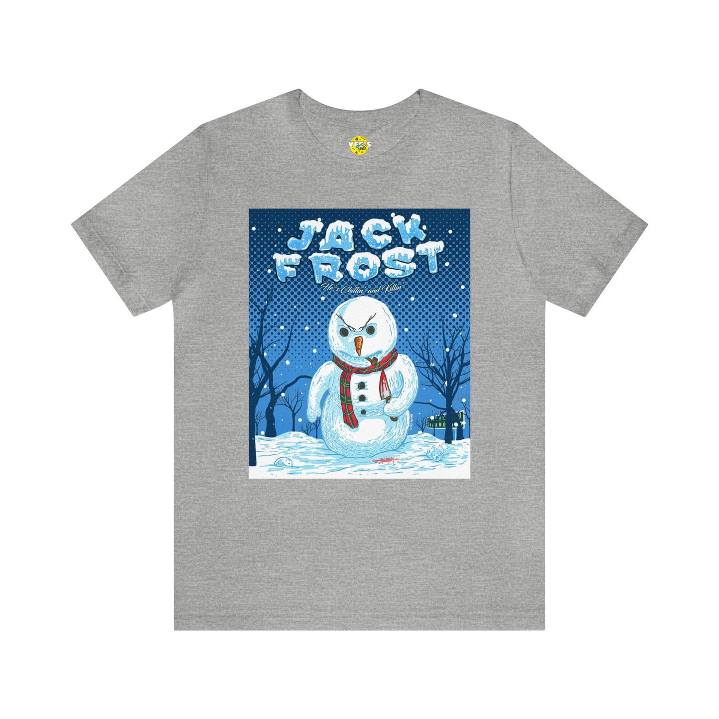 Chillingly Festive - Jack Frost Horror Movie Poster Short Sleeve T-Shirt