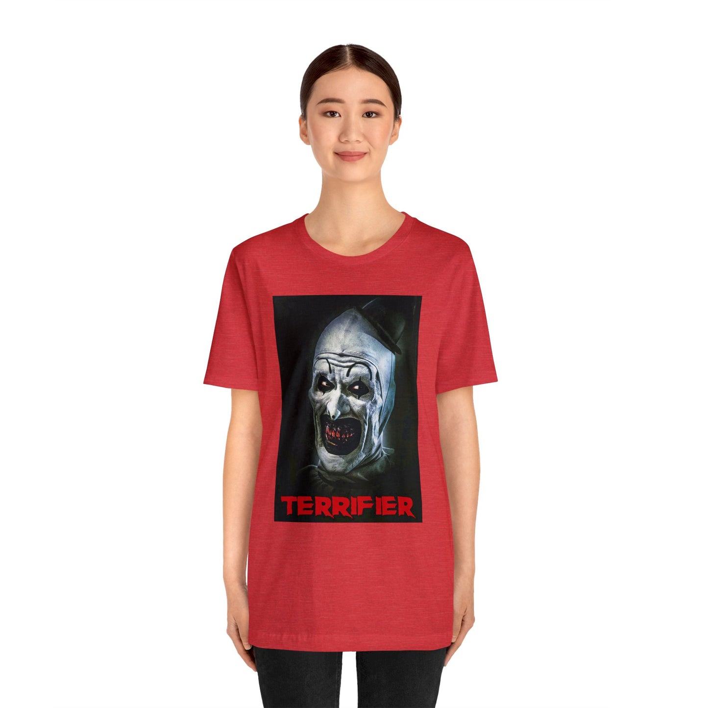 Halloween Terrifier Short Sleeve T-Shirt - Art the Clown Tee - Horror Movie Shirt