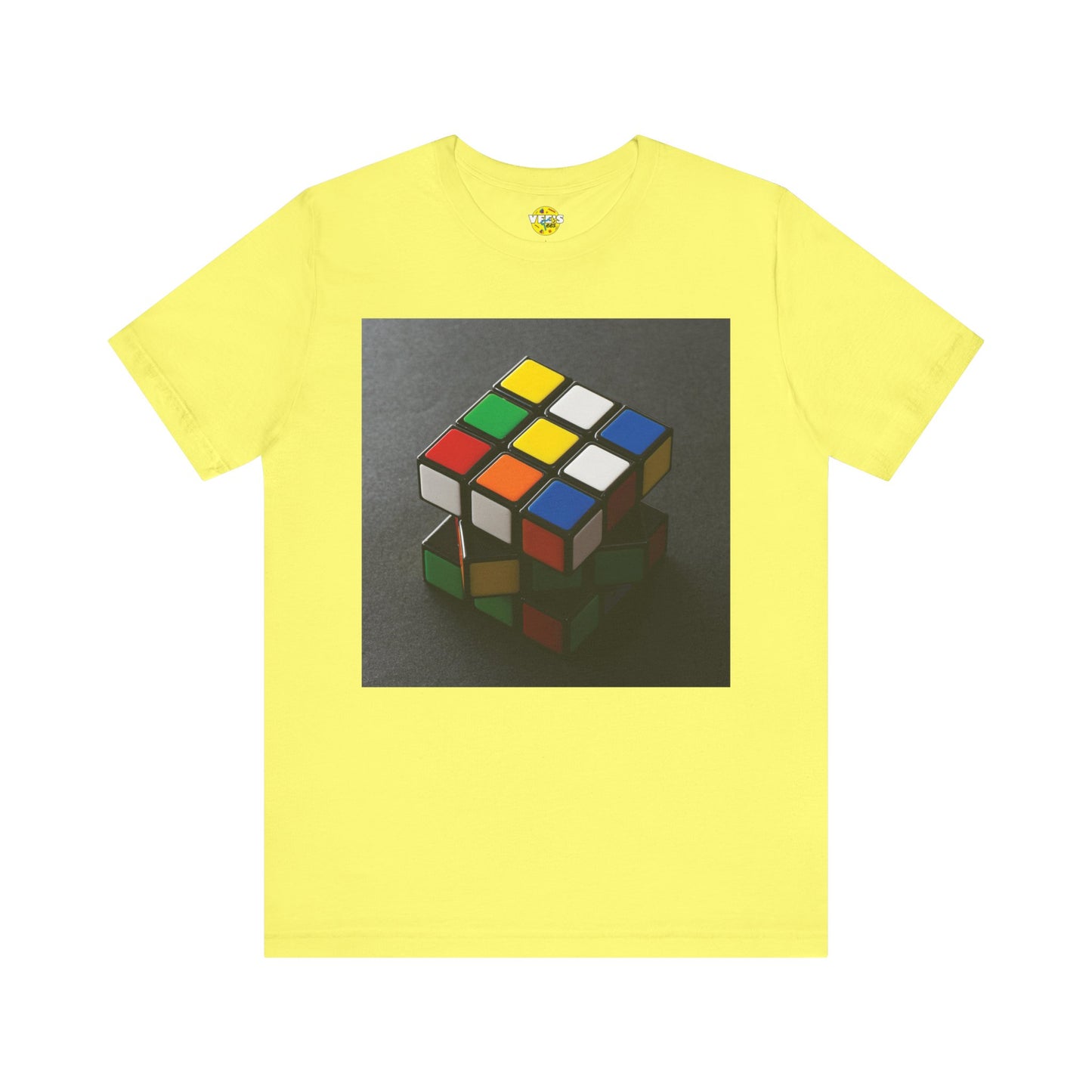 Retro Rubik's Cube Short Sleeve T-Shirt - 80s Puzzle Lover Tee, Nostalgic Graphic Shirt