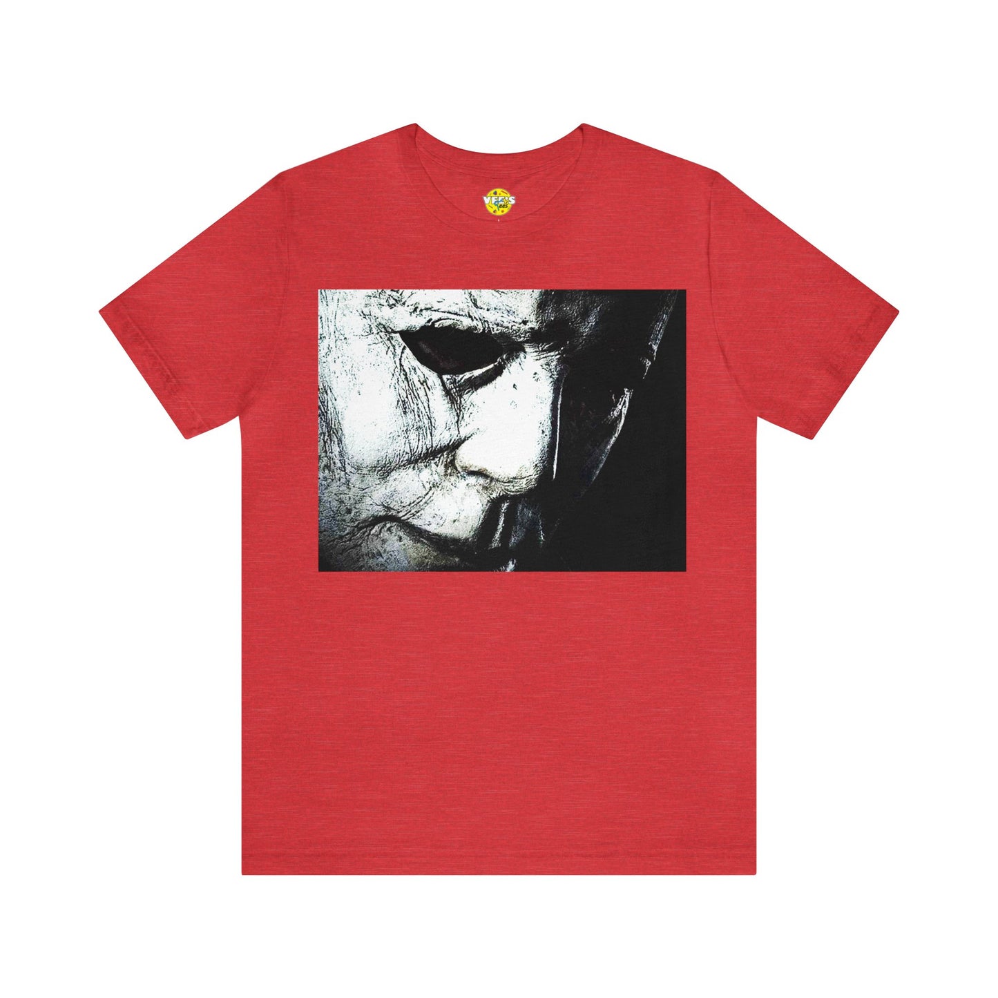 Halloween Michael Myers Close-Up Face Short Sleeve T-Shirt - Classic Horror Icon Tee - Halloween Movie Shirt - Horror Movie Fan Gift