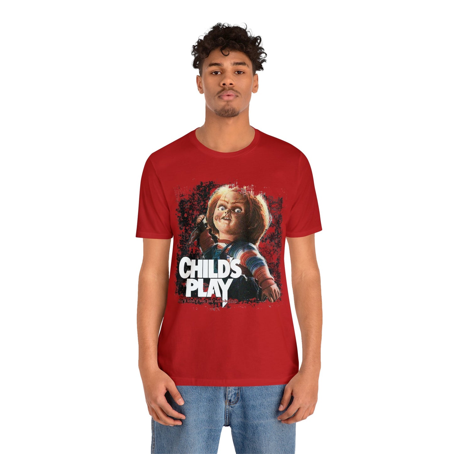 Halloween Child's Play Original Movie Poster Short Sleeve T-Shirt - Classic Horror Film Tee - Chucky Doll Shirt