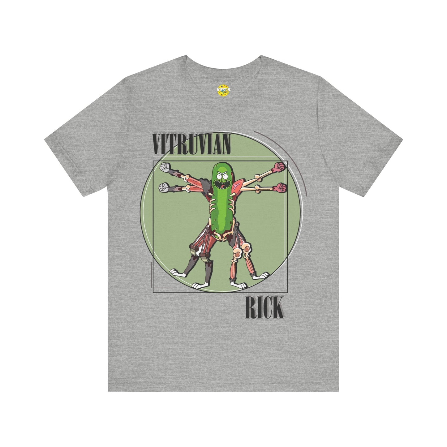 Pickle Rick Vitruvian Man Mashup Design TShirt