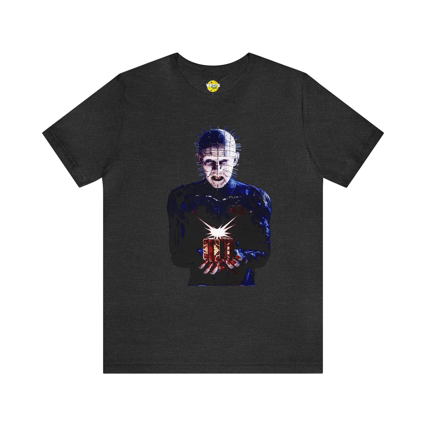 Halloween Pinhead Puzzle Box Short Sleeve T-Shirt - Hellraiser Horror Icon Tee, Clive Barker Graphic Shirt