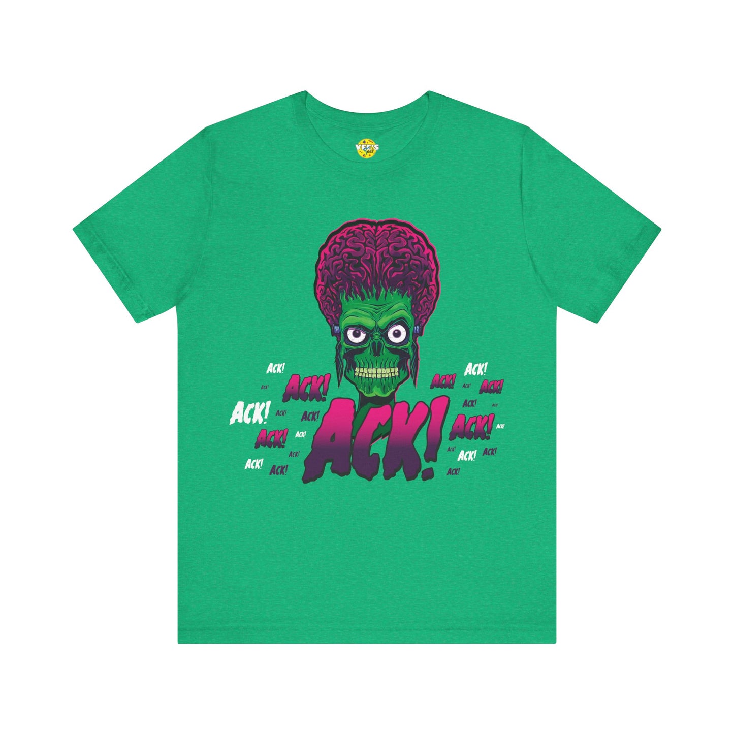 Halloween Mars Attacks! Alien Short Sleeve T-Shirt - Retro Sci-Fi Movie Graphic Tee, Vintage Extraterrestrial Invasion Shirt