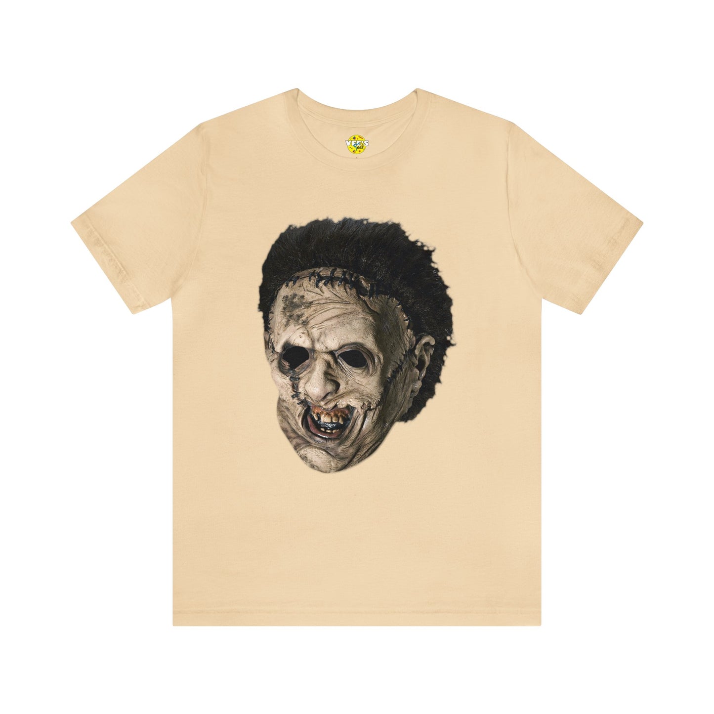 Halloween Leatherface Mask Short Sleeve T-Shirt - Classic Horror Film Tee - Iconic Chainsaw Massacre Shirt