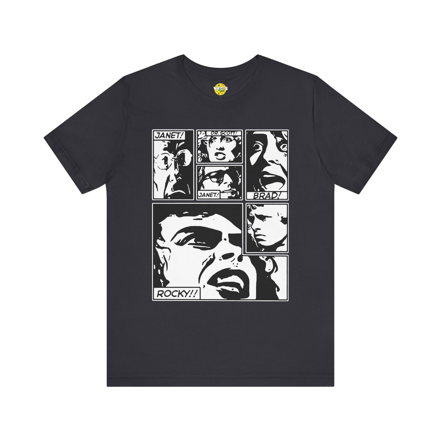 Halloween Rocky Horror Picture Show Cast Comic Book Short Sleeve T-Shirt