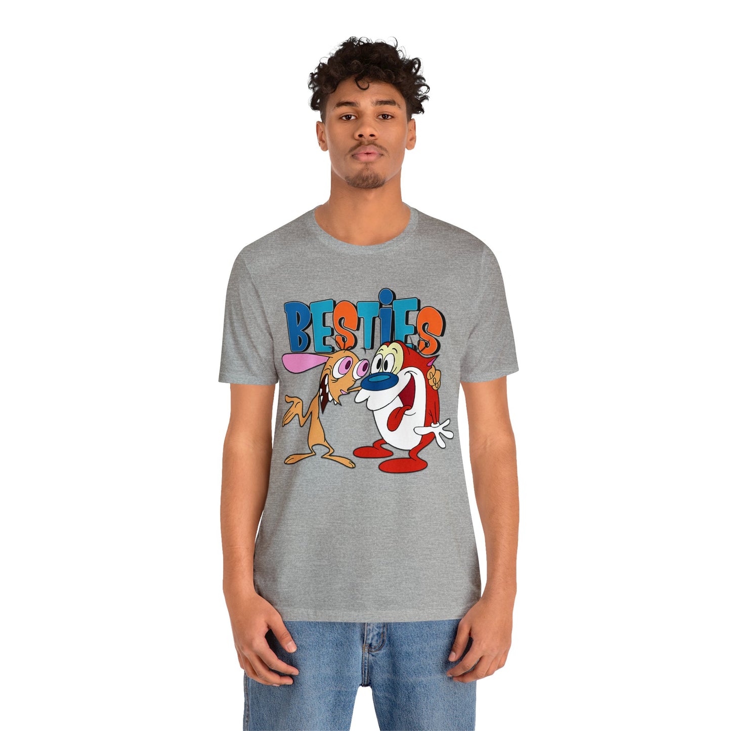 Ren & Stimpy Besties Short Sleeve T-shirt - 90s Cartoon Retro TV Show