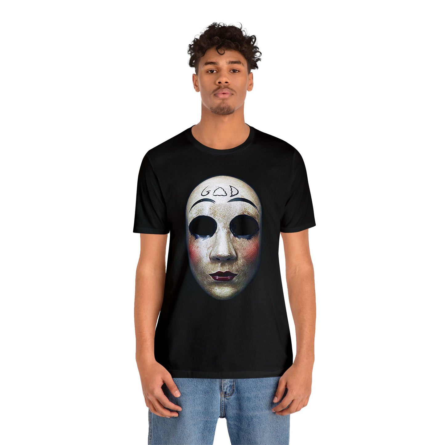 Halloween The Purge God Mask Short Sleeve T-Shirt - Iconic Horror Movie Tee, The Purge Mask Graphic Shirt