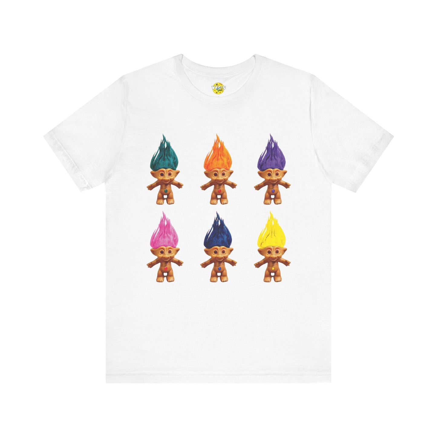 Vintage Treasure Troll Squad Short Sleeve T-Shirt - Retro 90s Nostalgia Tee